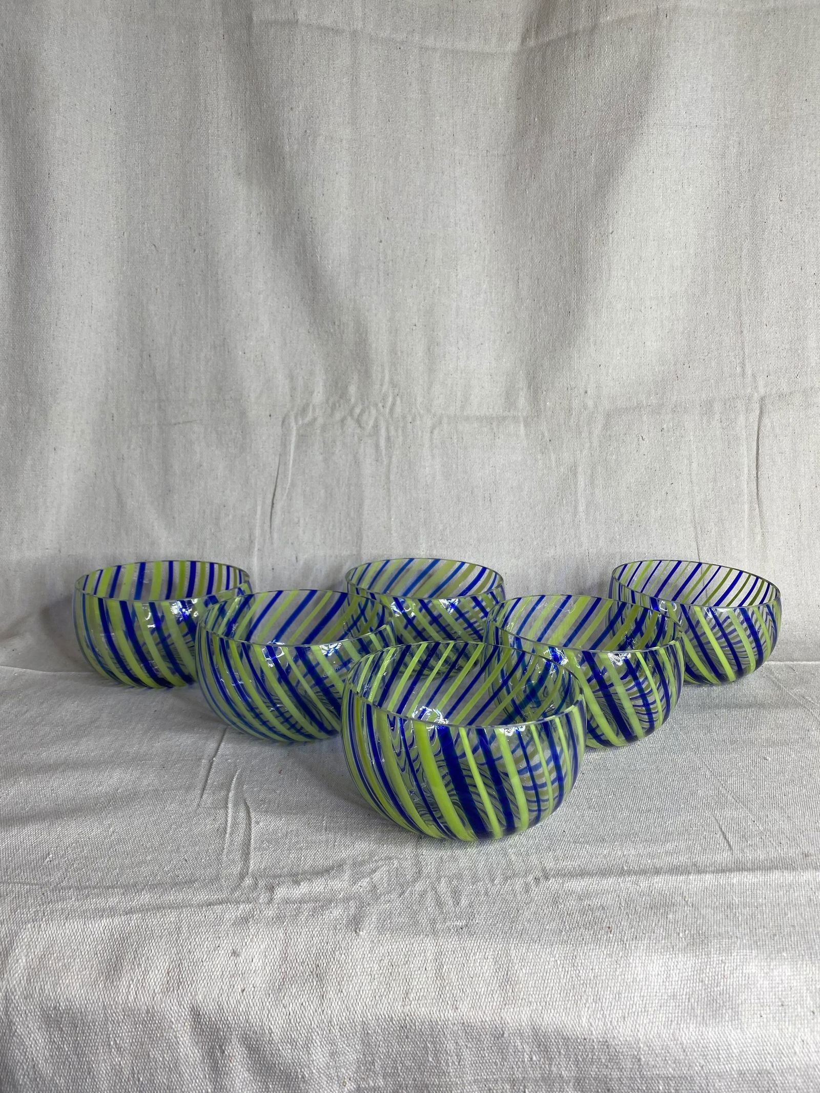 Late 20th Century Venini Style Art Glass Bowls- Set of 6 - 11