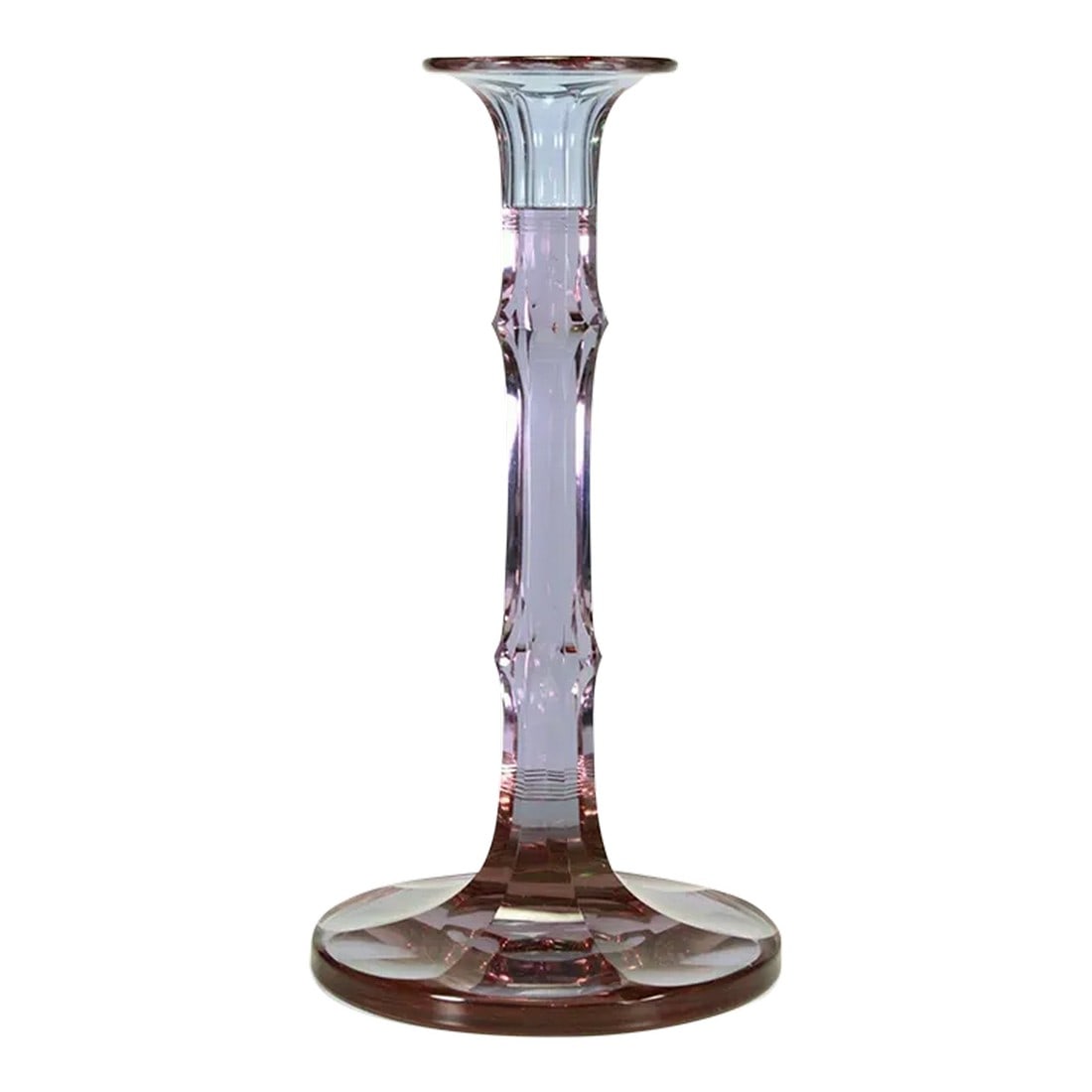 Moser Hand Blown Crystal Candlestick Alexandrit Glass Signed (1 of 13)
