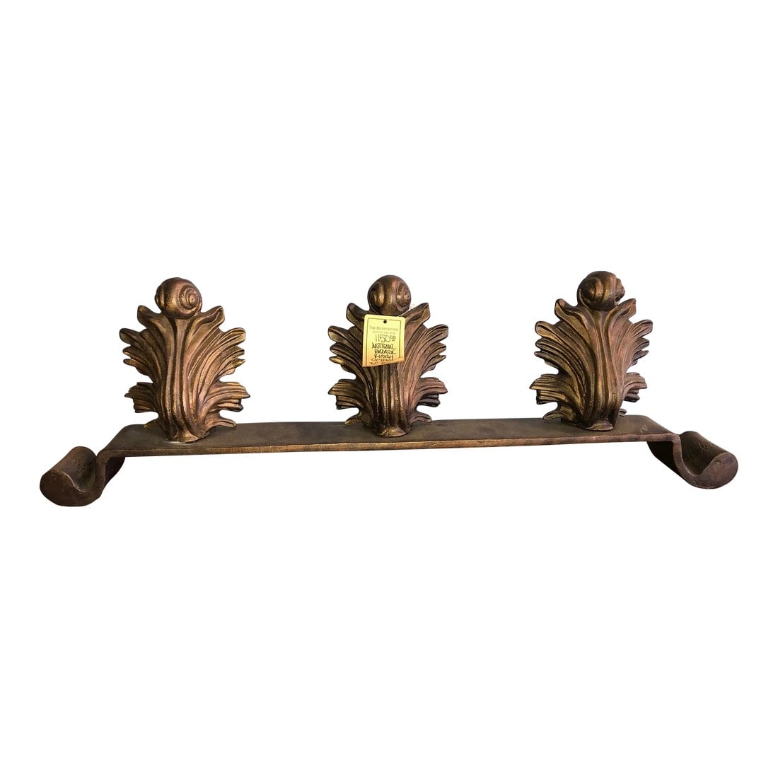 Late 20th Century Bronze Finish Iron Fireplace Front: A very heavy antique reproduction iron fireplace front. Beautiful antique bronze finish will adorn your fireplace with old world charm and beauty. Condition: Original Condition Unaltered; Some Imperfe