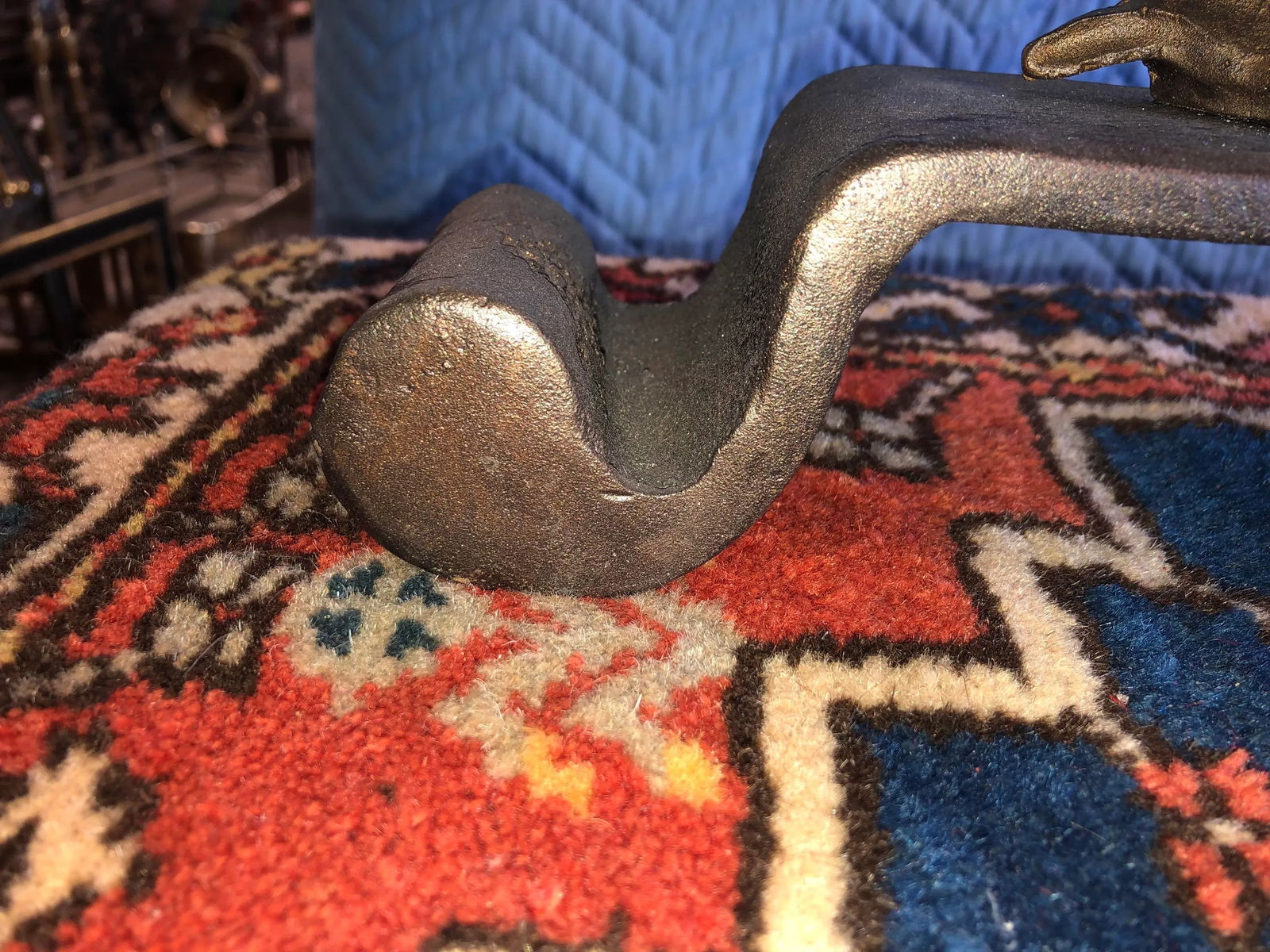 Late 20th Century Bronze Finish Iron Fireplace Front - 5