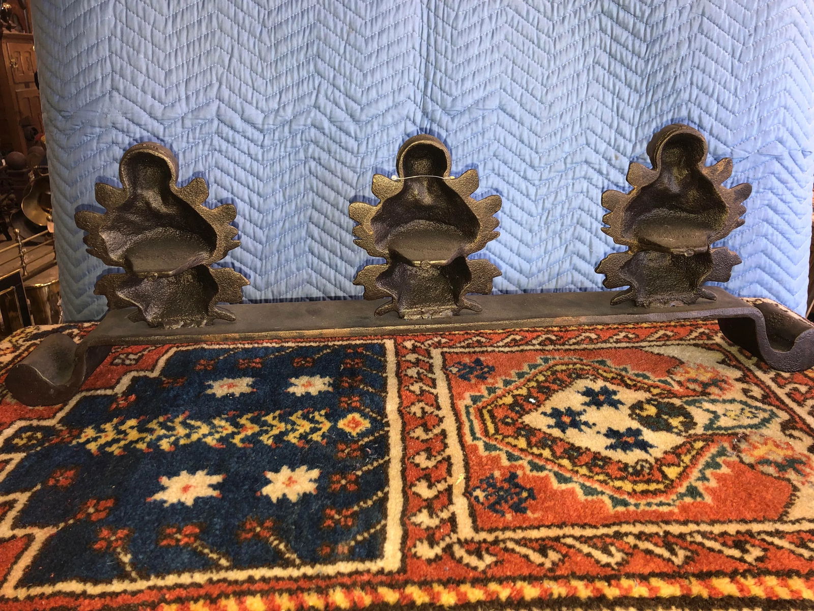 Late 20th Century Bronze Finish Iron Fireplace Front - 6