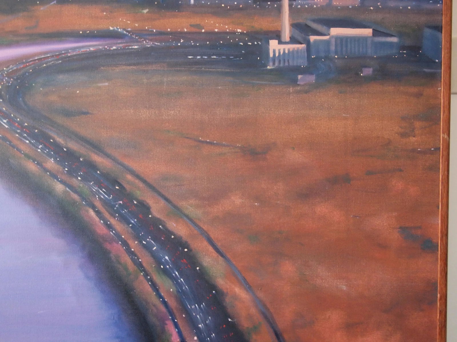 1990s Original John J. DeVlieger Philadelphia Cityscape Oil Painting, Framed - 9