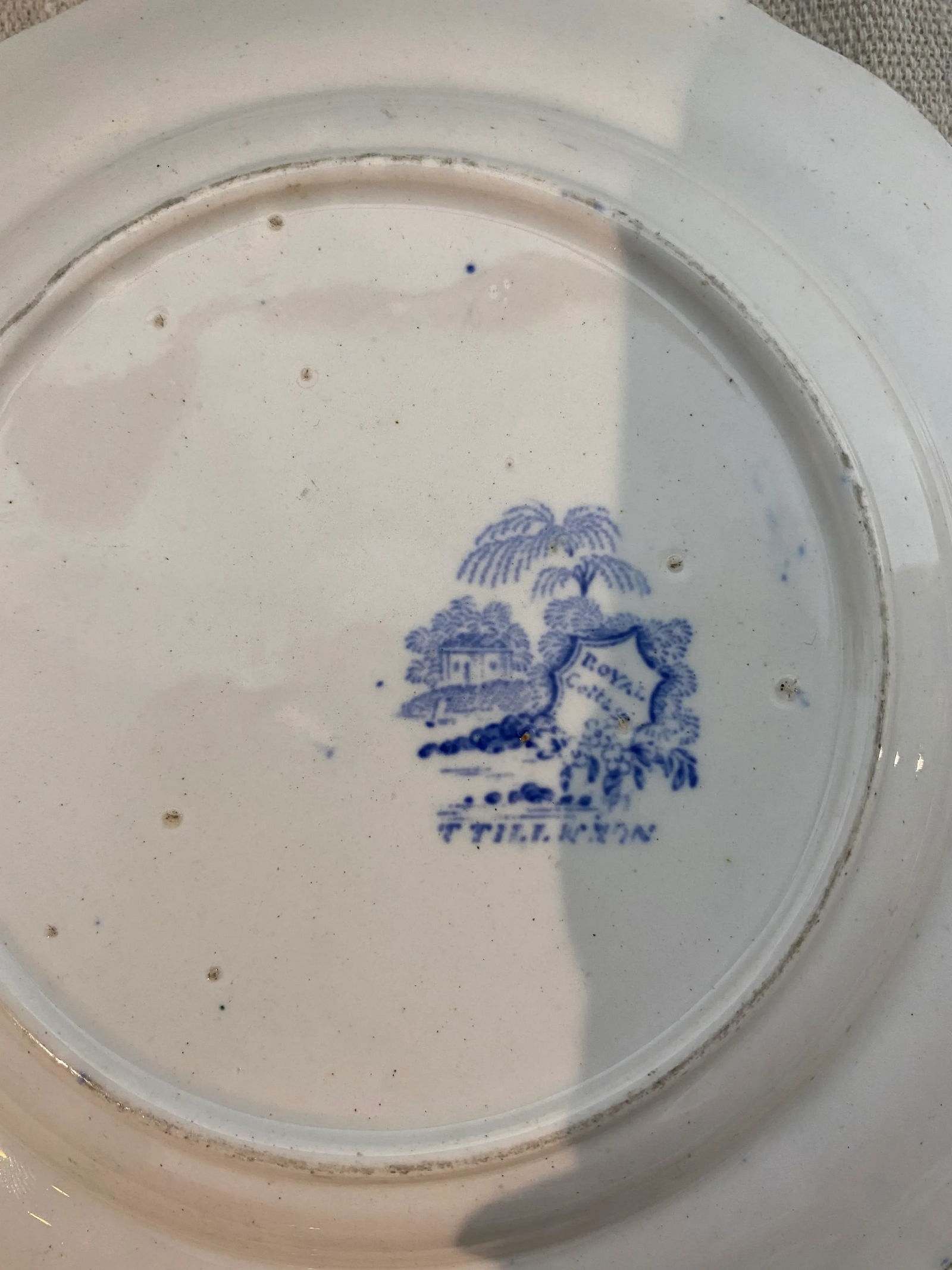 Antique Staffordshire Transferware Small Plates- Set of 6 - 3