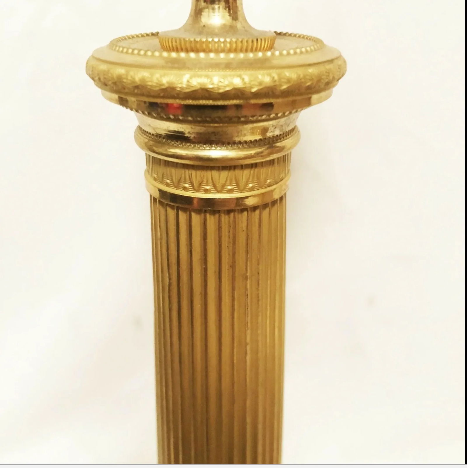 French Empire Gilt Bronze Ormulu Candlesticks - a Pair - 8