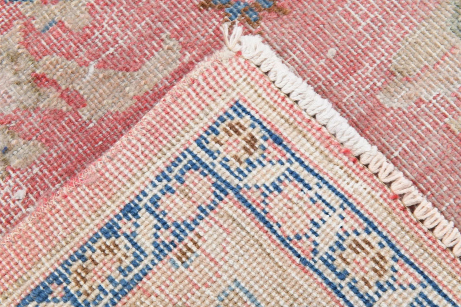 Vintage Pastel Light Pink Floral Design Rug - 10