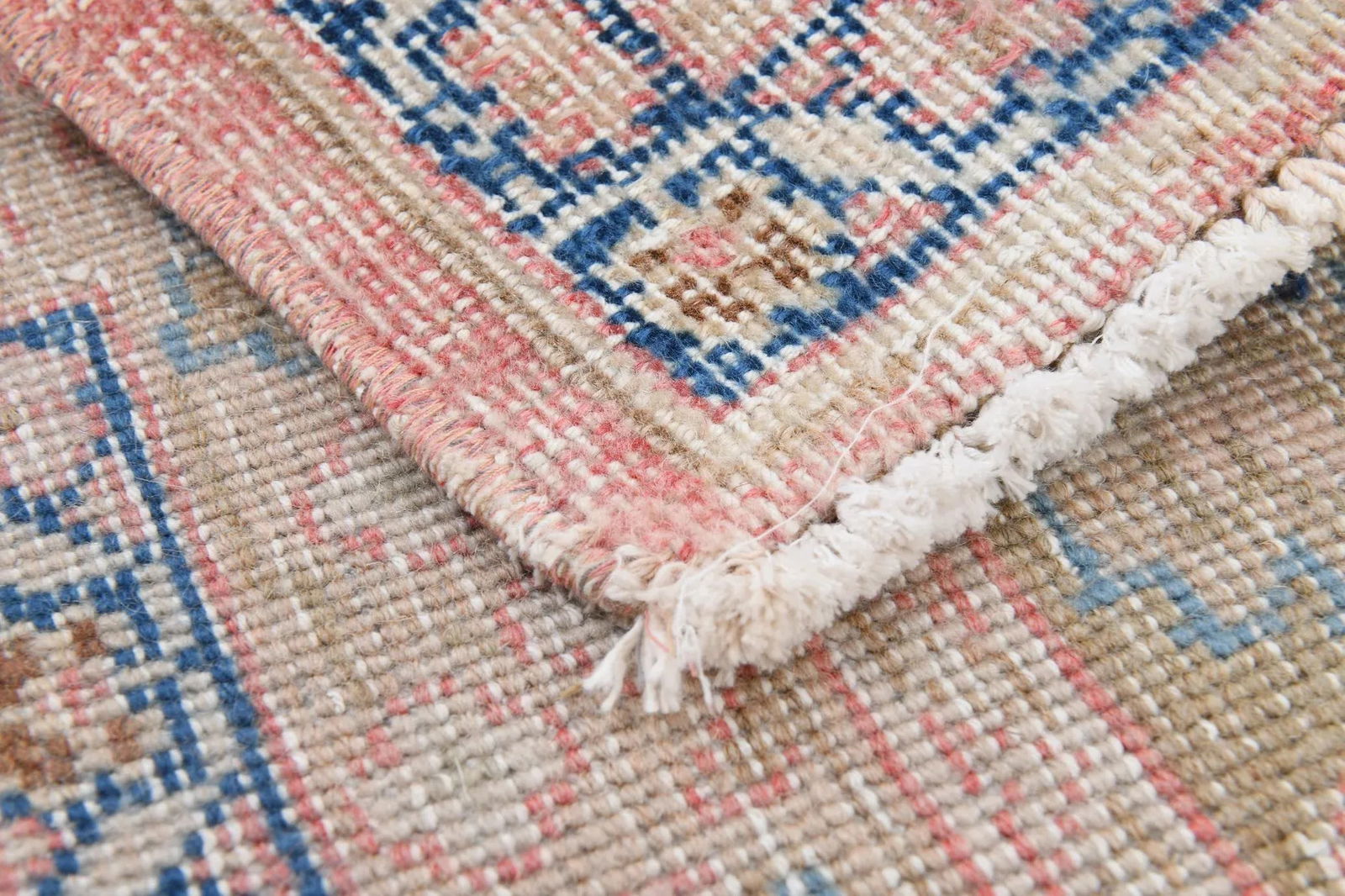 Vintage Pastel Light Pink Floral Design Rug - 12