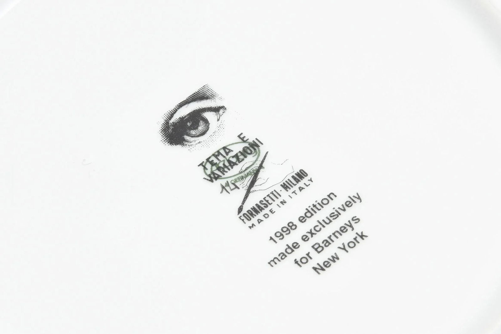 Vintage Piero Fornasetti Display Plate, Barney's New York Collection - 5