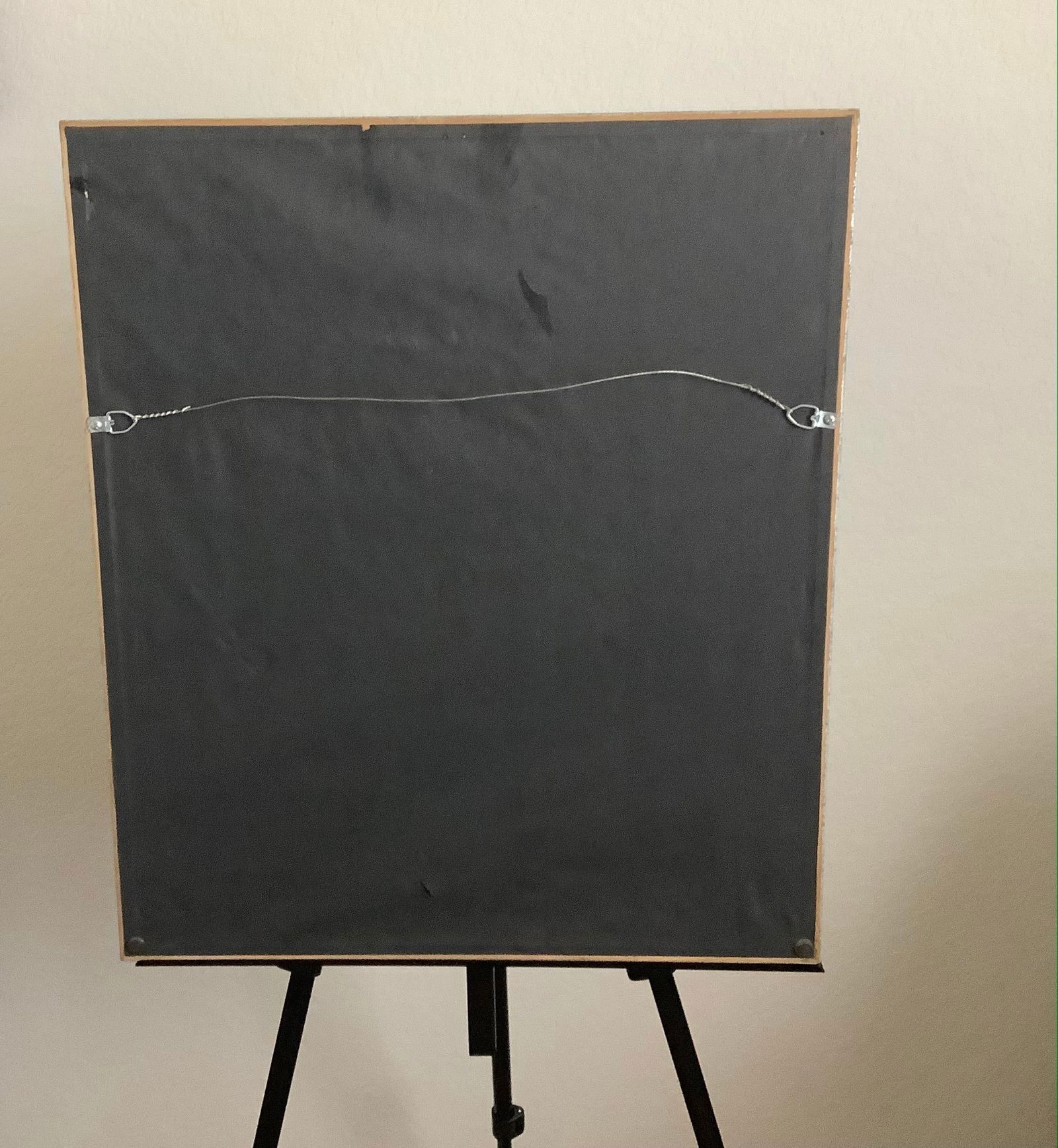 Signed Woodie Long African American Folk Art "Abstract Granny" Framed 2005 Painting - 12