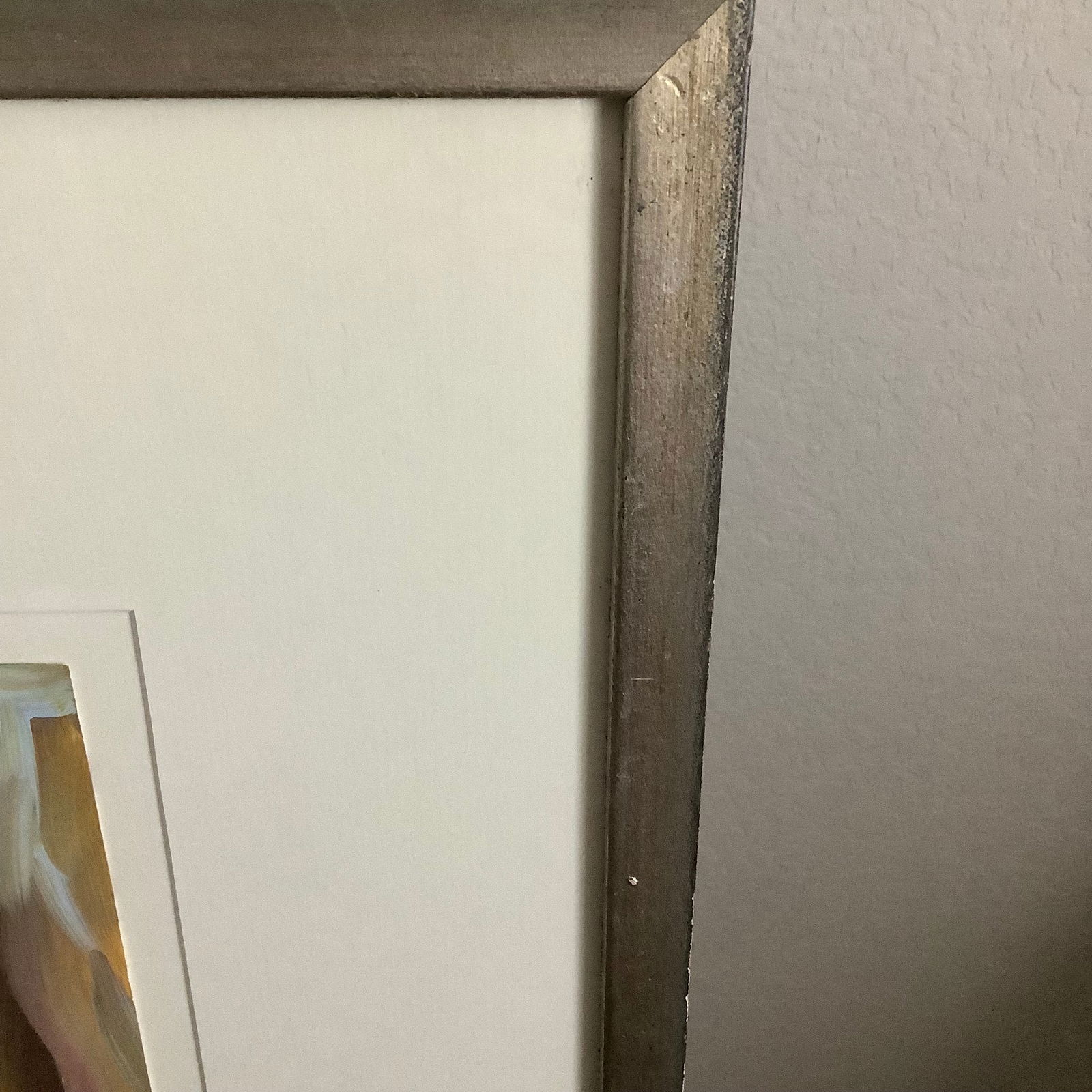 Signed Woodie Long African American Folk Art "Abstract Granny" Framed 2005 Painting - 6