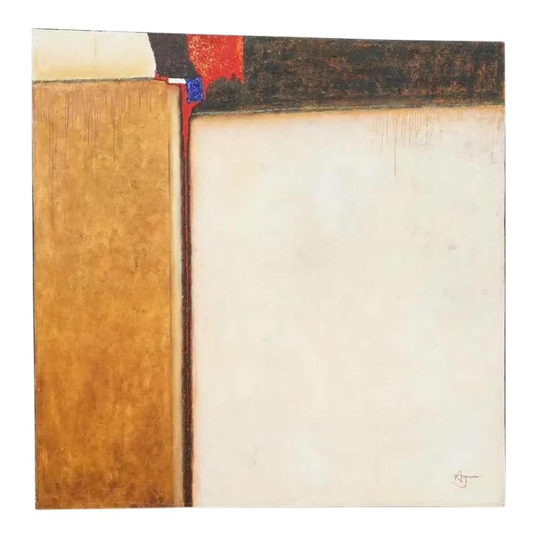 Late 20th Century "Becoming 2" Modern Abstract Oil Painting by Agus (1 of 13)