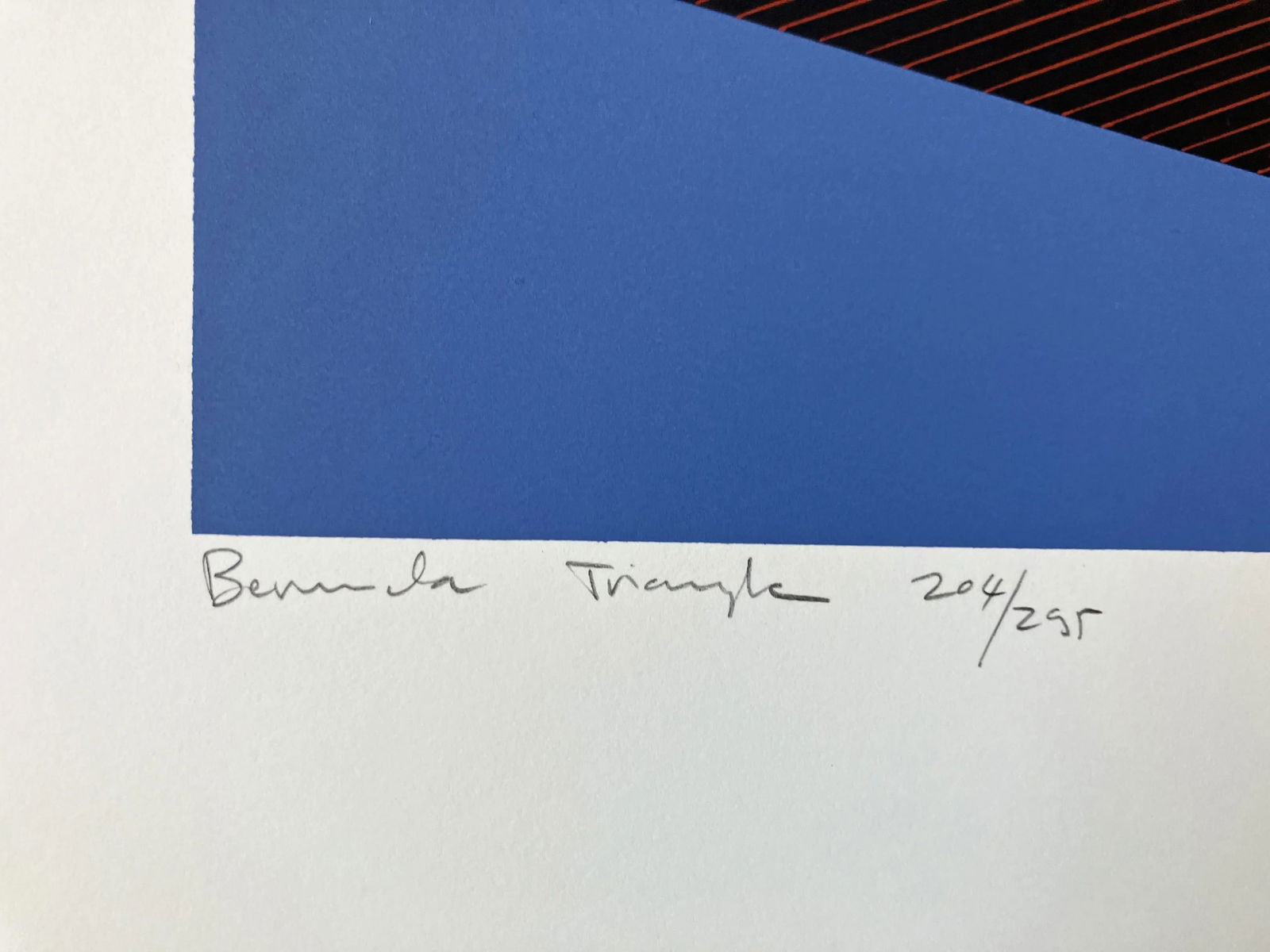 1980s "Bermuda Triangle" Jean-Marie Haesle Abstract Geometric Signed and Numbered Serigraph - 5