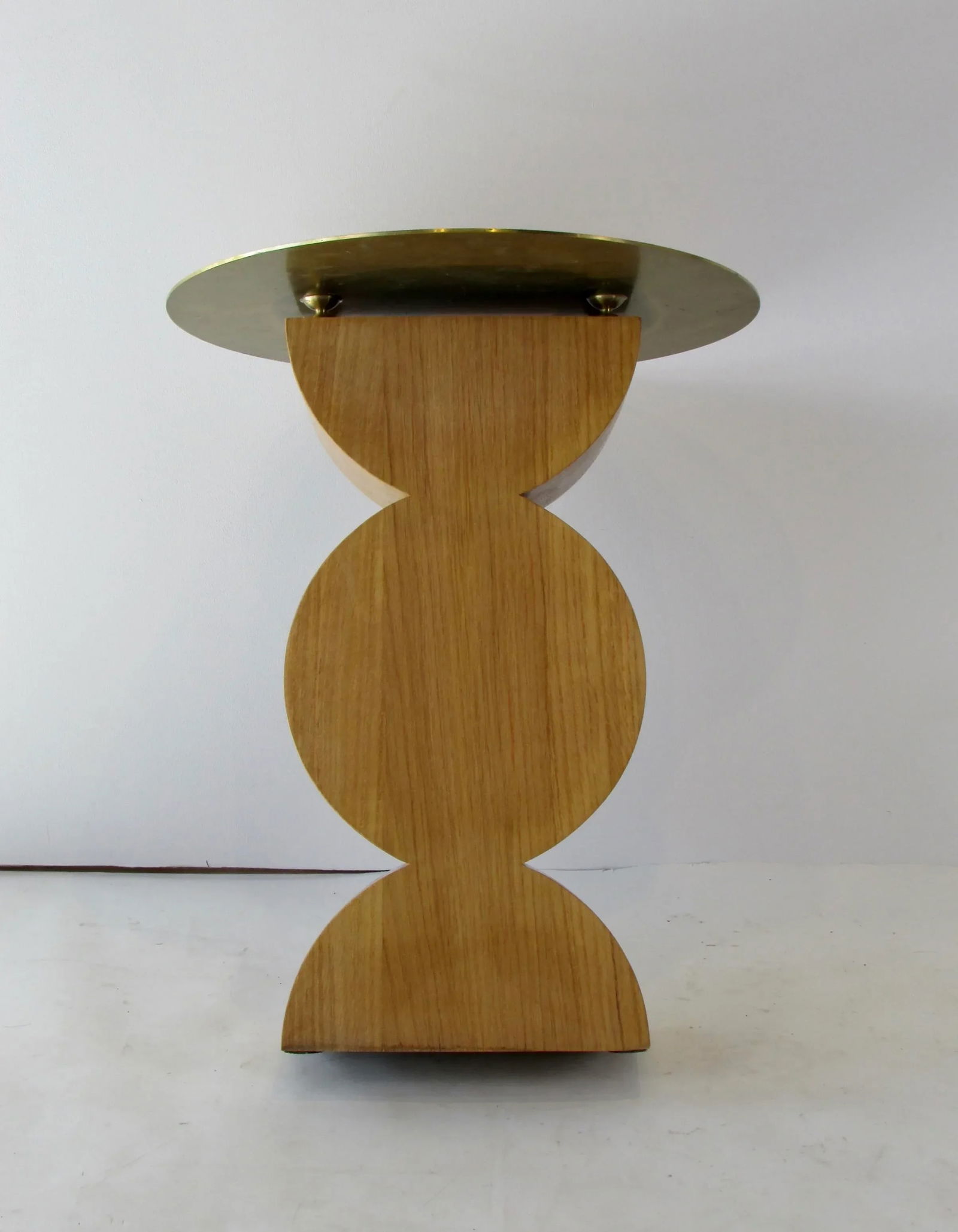 Cassina Oak Occasional Table With Brass Top - 7