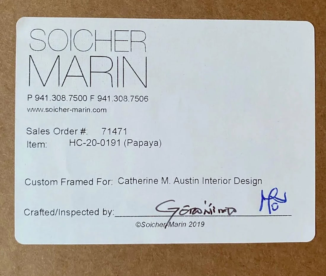 Papaya Susan Hable Still Life Print, Framed - 3