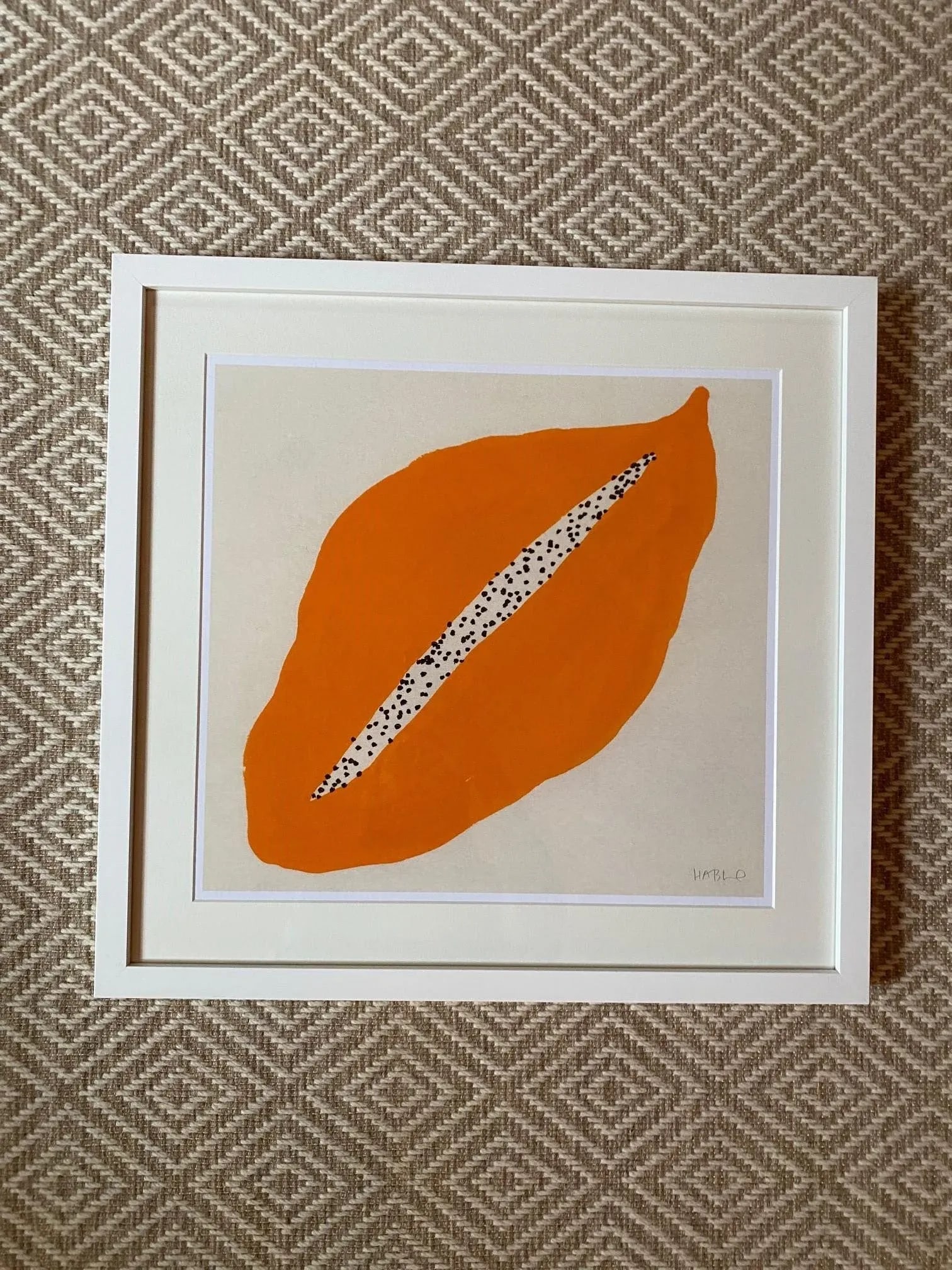 Papaya Susan Hable Still Life Print, Framed - 5