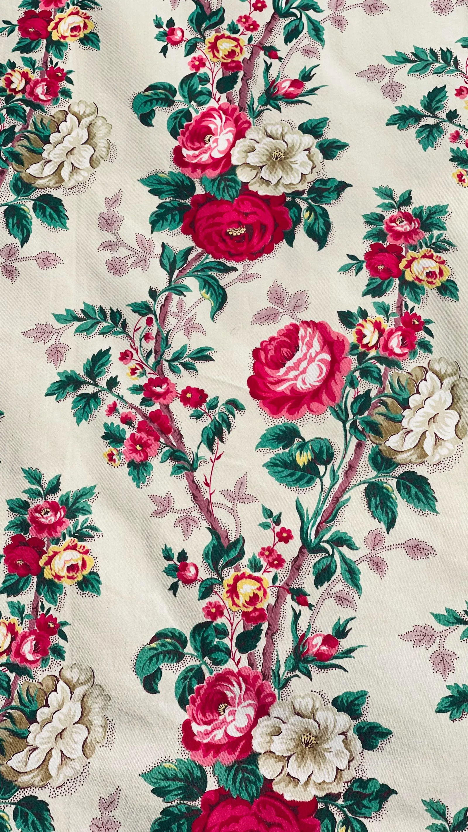 Vintage Fabric With Flower Patterns- 14 Yards - 4