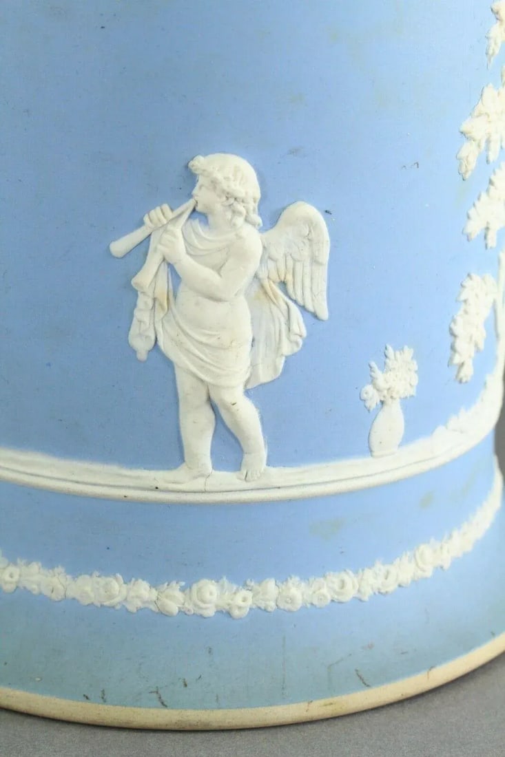 18th/19th Century Light Blue Jasper Neoclassical Cachepot Wine Bucket Wedgwood Style - 10