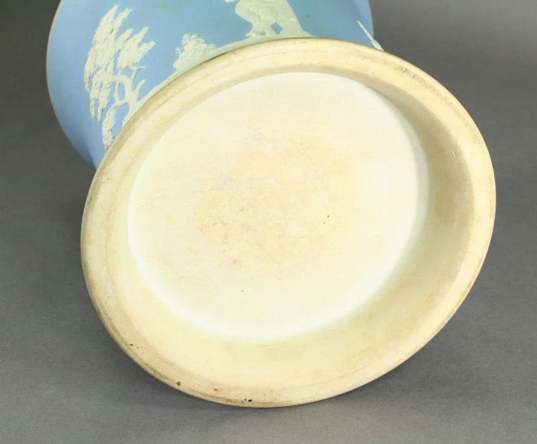 18th/19th Century Light Blue Jasper Neoclassical Cachepot Wine Bucket Wedgwood Style - 12
