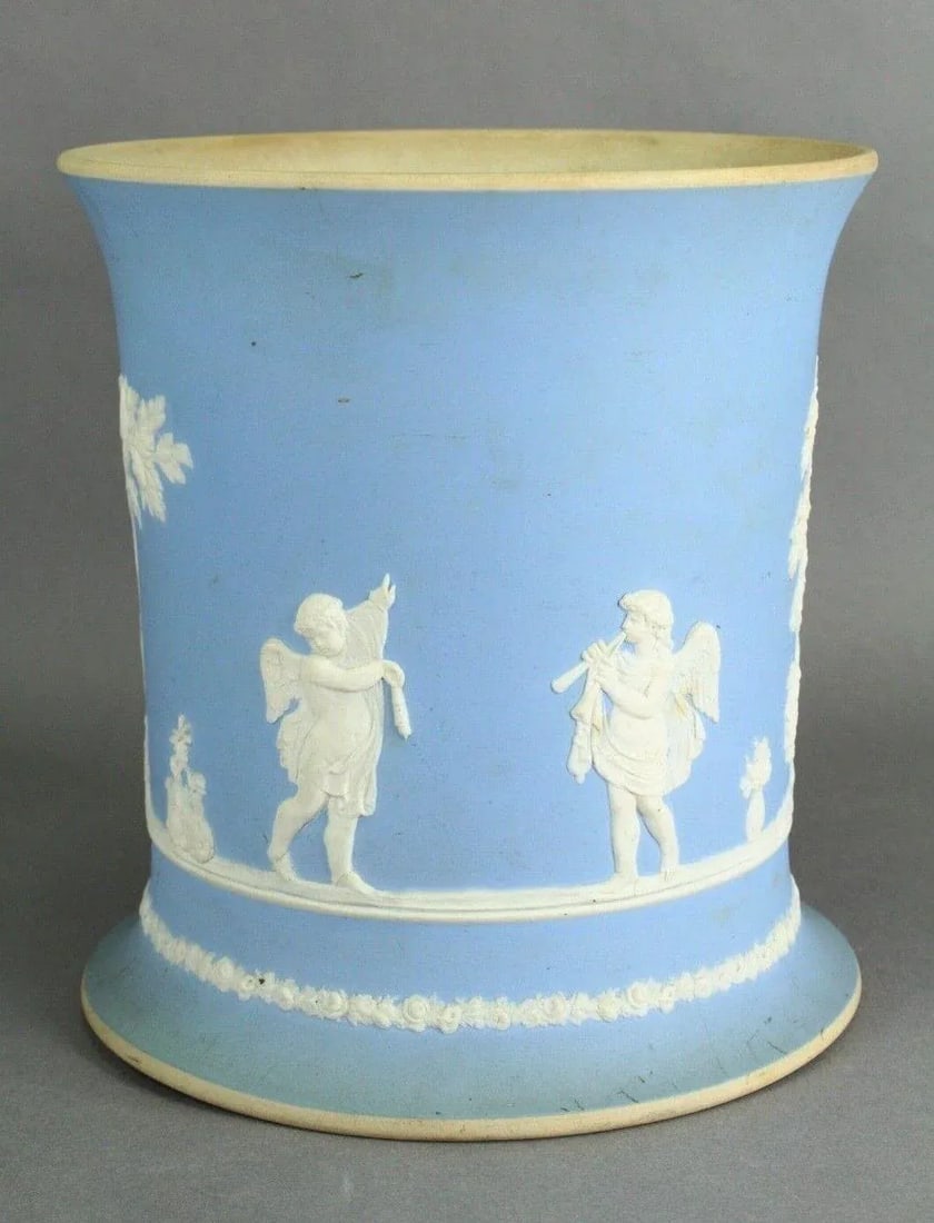 18th/19th Century Light Blue Jasper Neoclassical Cachepot Wine Bucket Wedgwood Style - 4