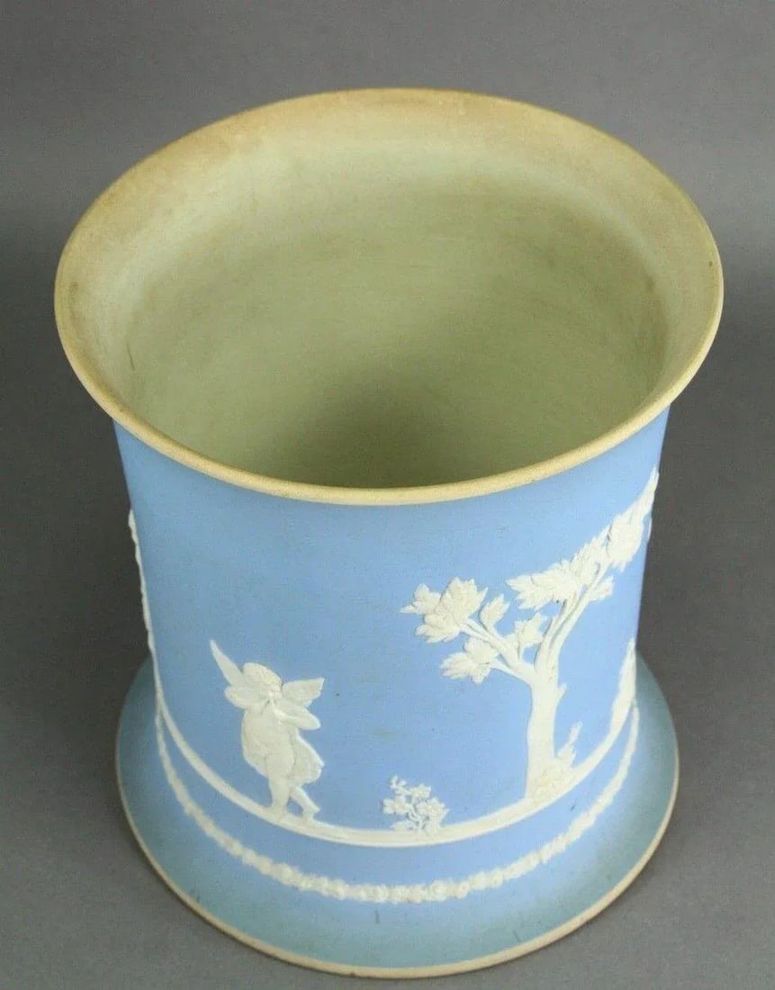 18th/19th Century Light Blue Jasper Neoclassical Cachepot Wine Bucket Wedgwood Style - 5