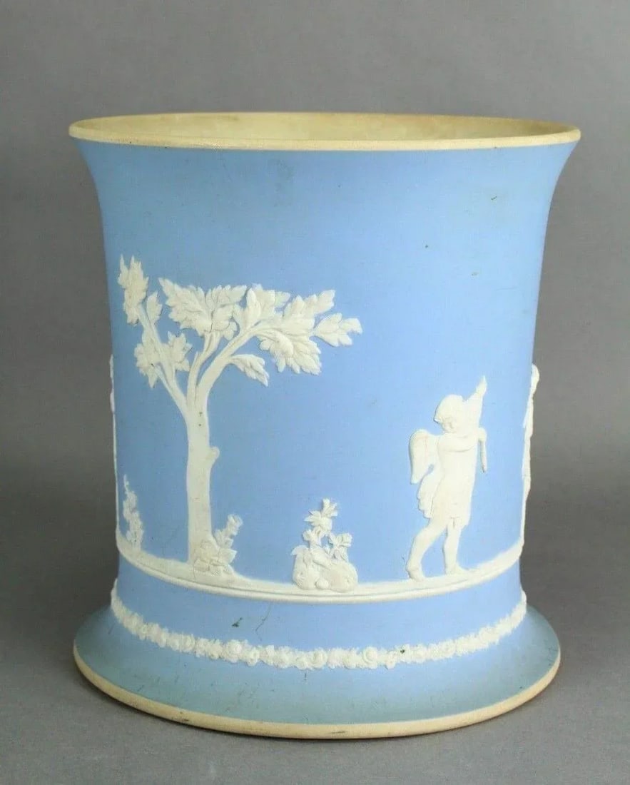 18th/19th Century Light Blue Jasper Neoclassical Cachepot Wine Bucket Wedgwood Style - 8
