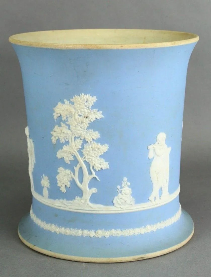 18th/19th Century Light Blue Jasper Neoclassical Cachepot Wine Bucket Wedgwood Style - 9