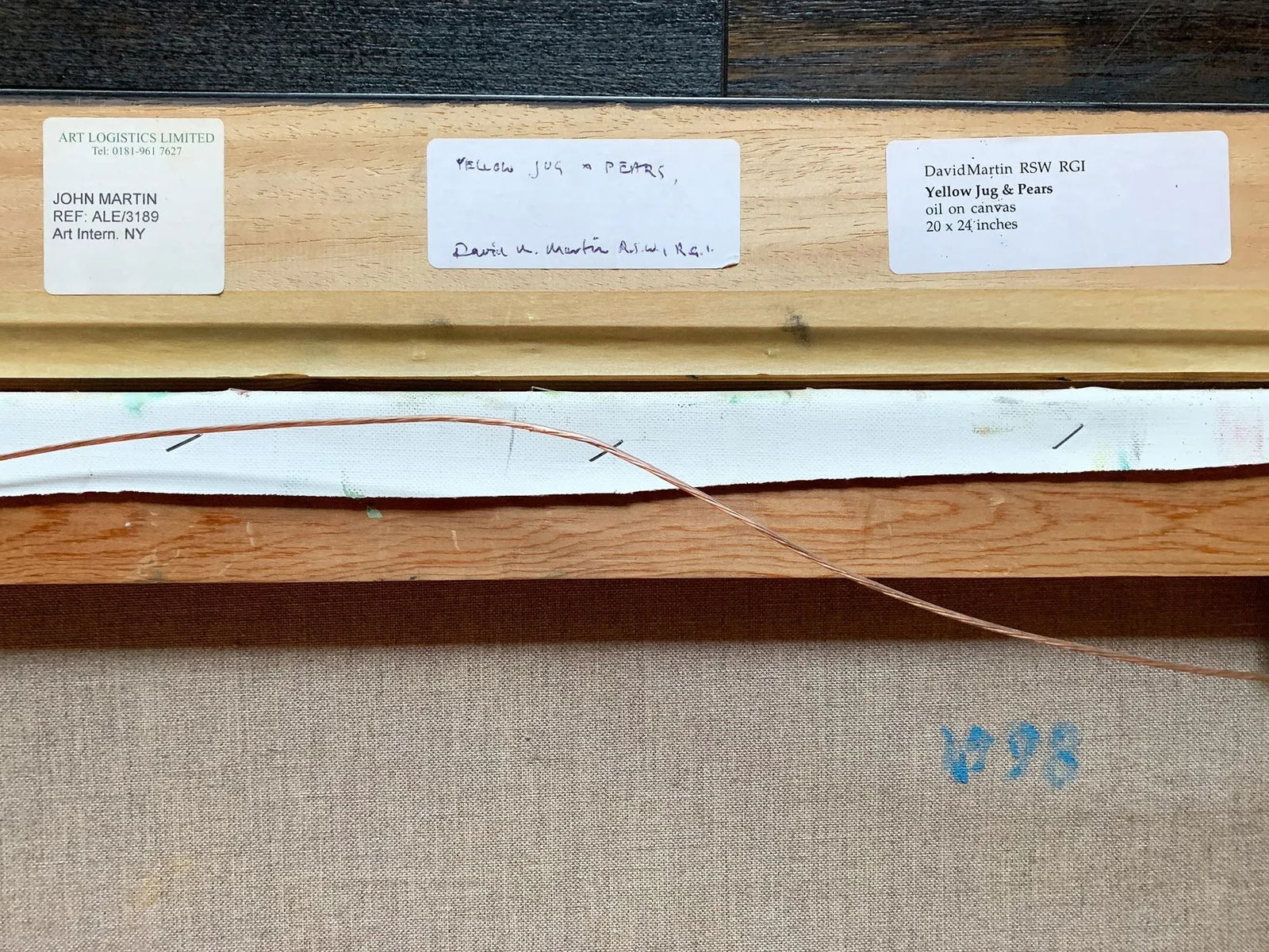 Yellow Jug & Pears - Still-Life Painting by David McLeod Martin - 12