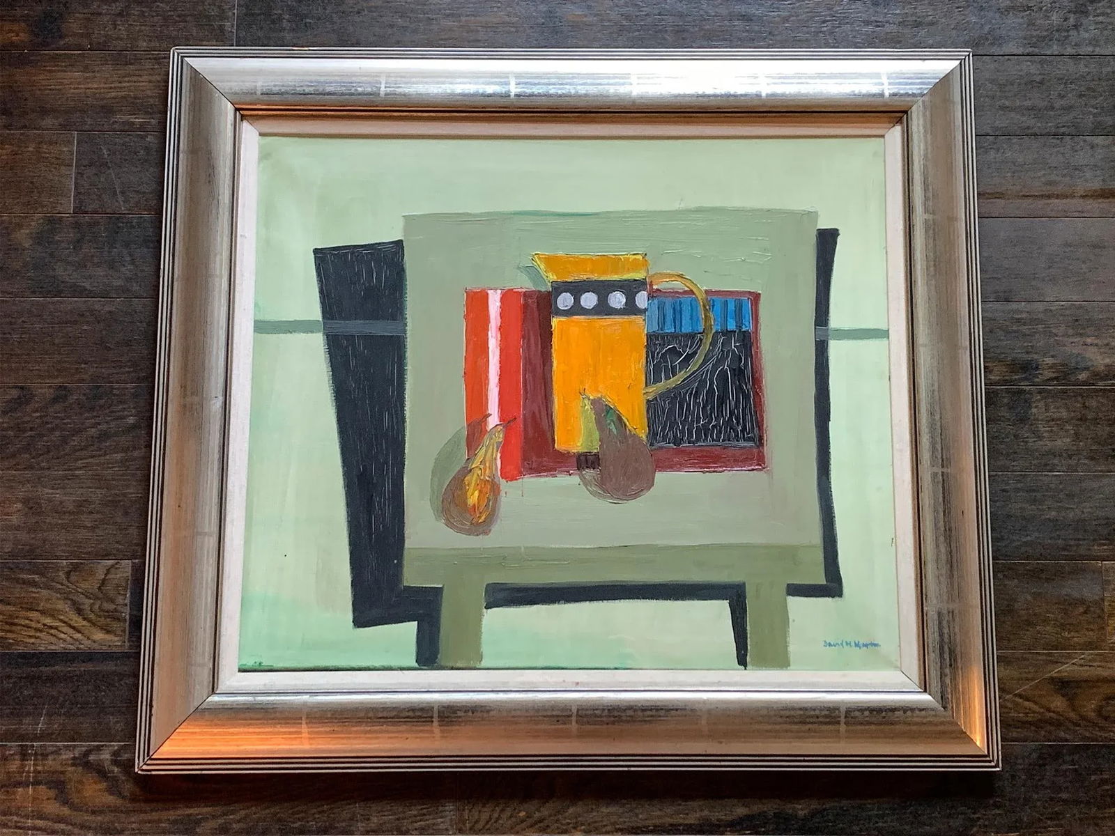 Yellow Jug & Pears - Still-Life Painting by David McLeod Martin - 2