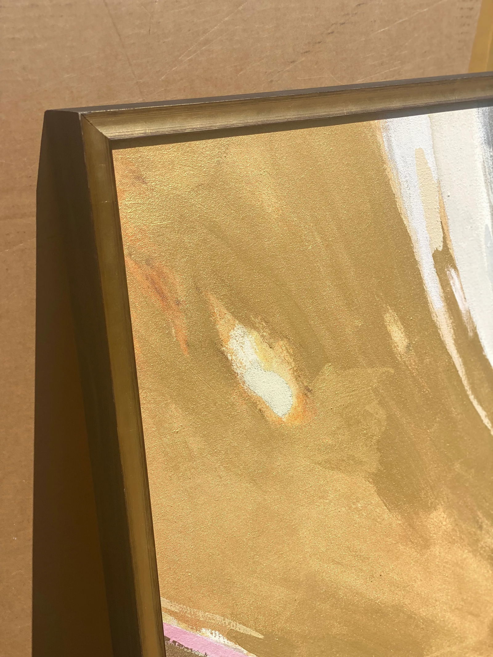 Vintage Mixed Media Abstract on Canvas - 3