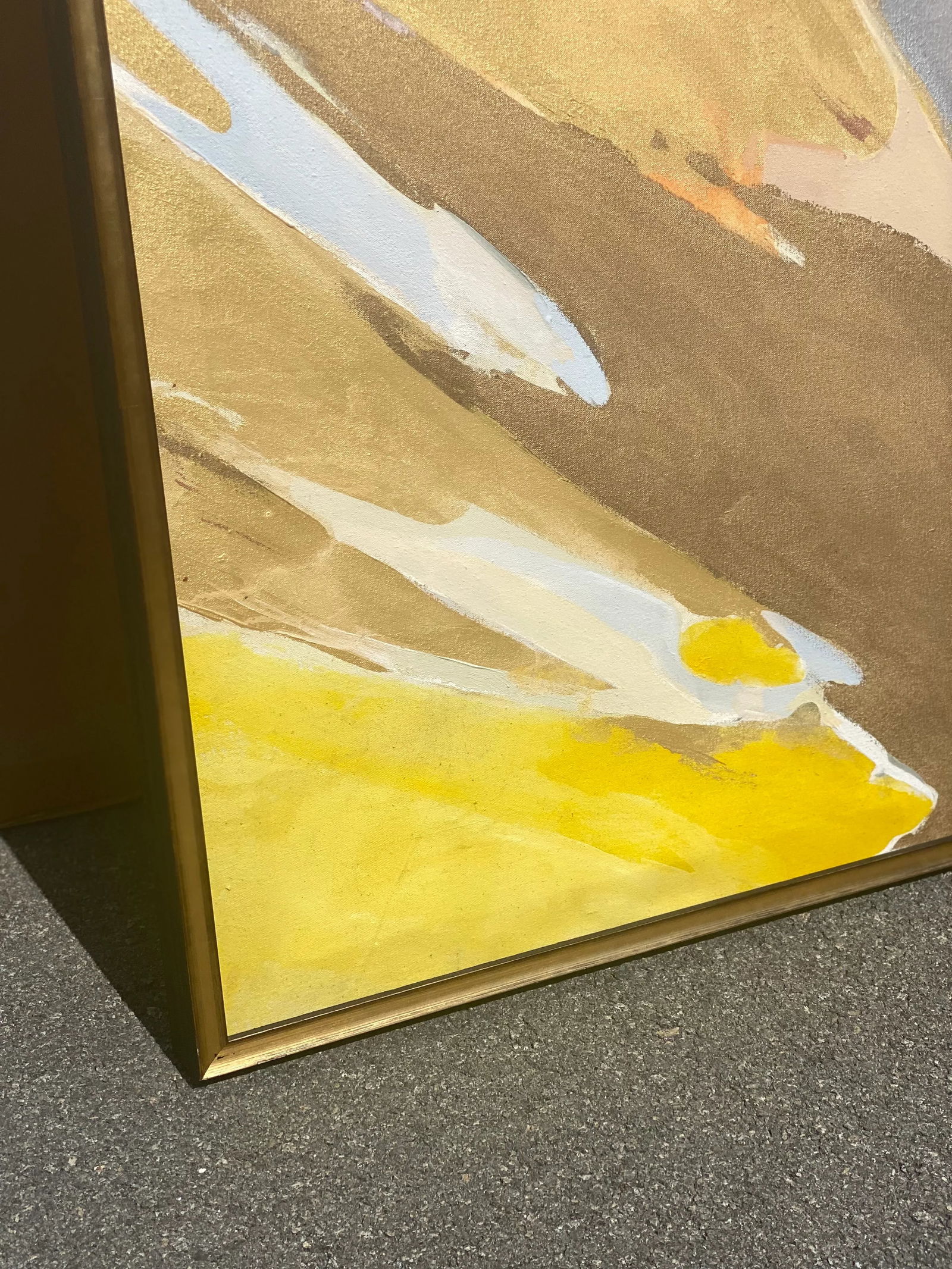 Vintage Mixed Media Abstract on Canvas - 5