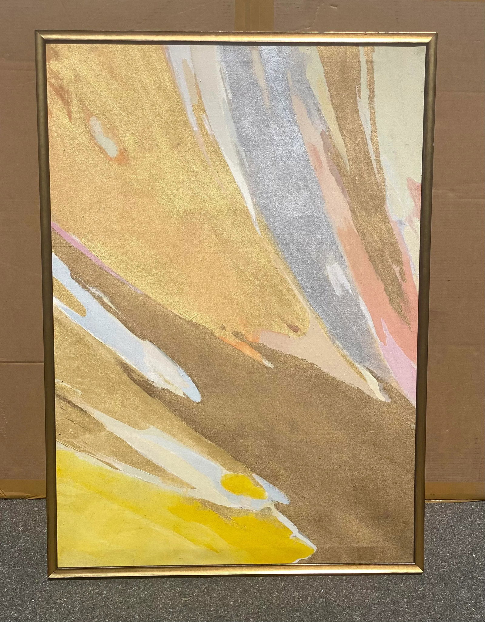 Vintage Mixed Media Abstract on Canvas - 6