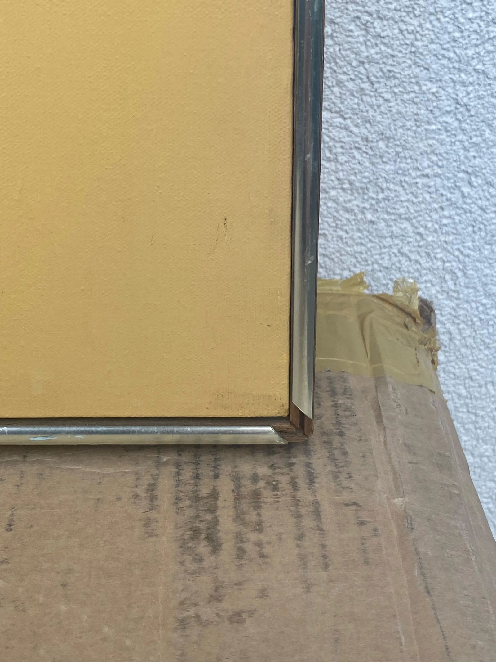 Vintage Mixed Media Modern Abstract on Canvas - 10