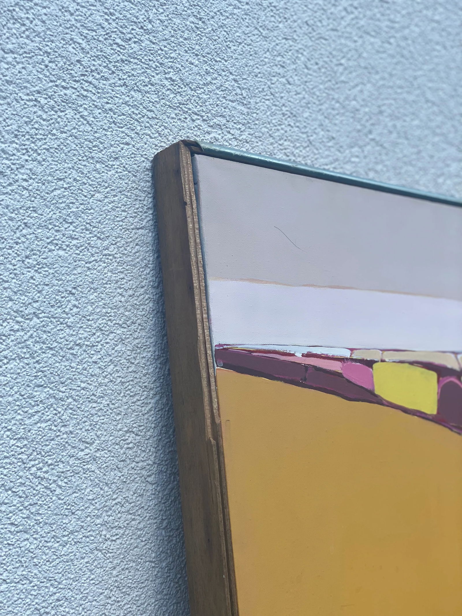 Vintage Mixed Media Modern Abstract on Canvas - 3