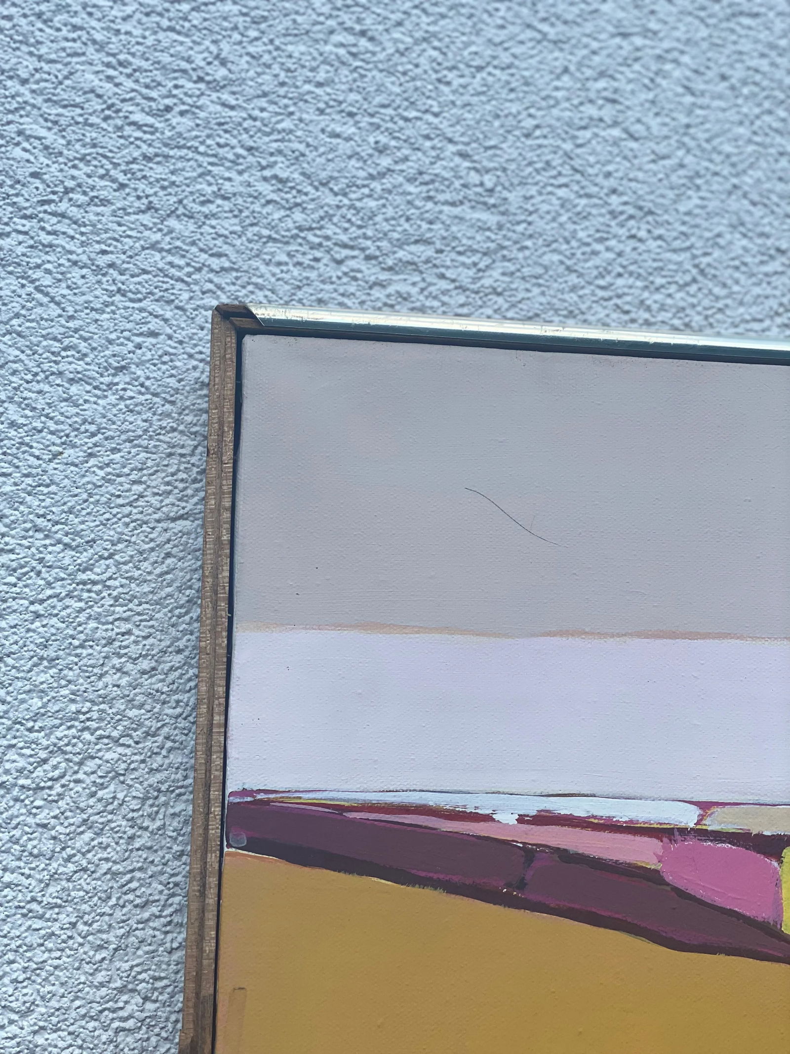 Vintage Mixed Media Modern Abstract on Canvas - 4