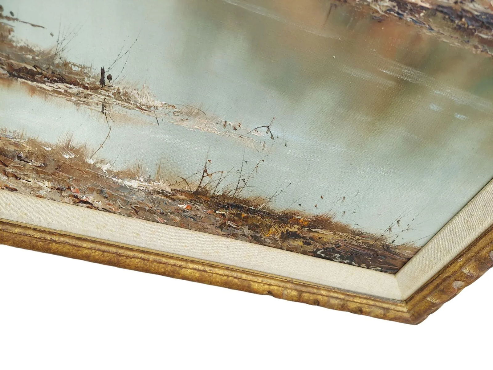 Mid 20th Century Impressionist Style Rustic Landscape Oil Painting by Willi Bauer, Framed - 12