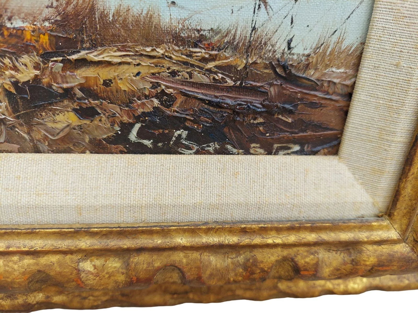 Mid 20th Century Impressionist Style Rustic Landscape Oil Painting by Willi Bauer, Framed - 2