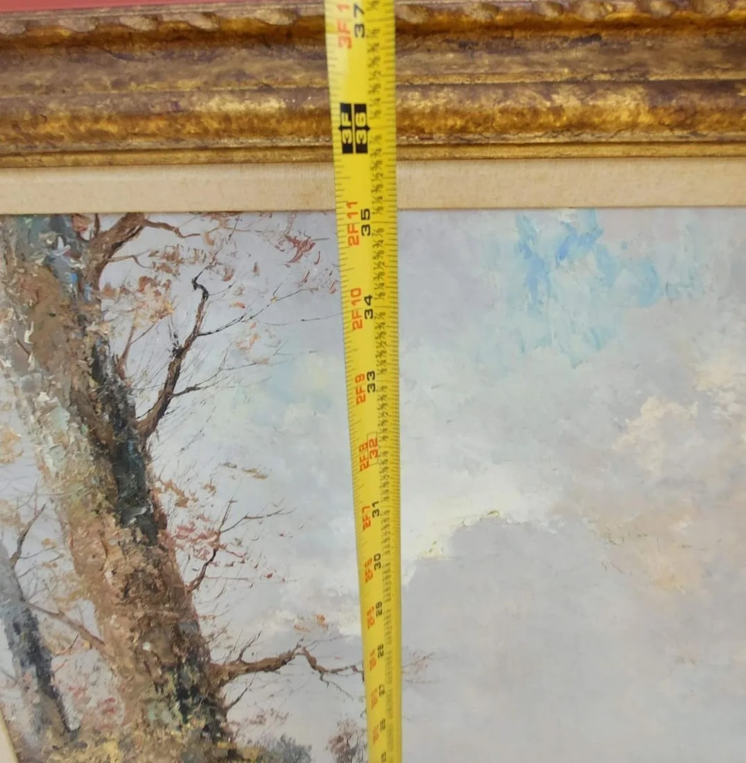 Mid 20th Century Impressionist Style Rustic Landscape Oil Painting by Willi Bauer, Framed - 5