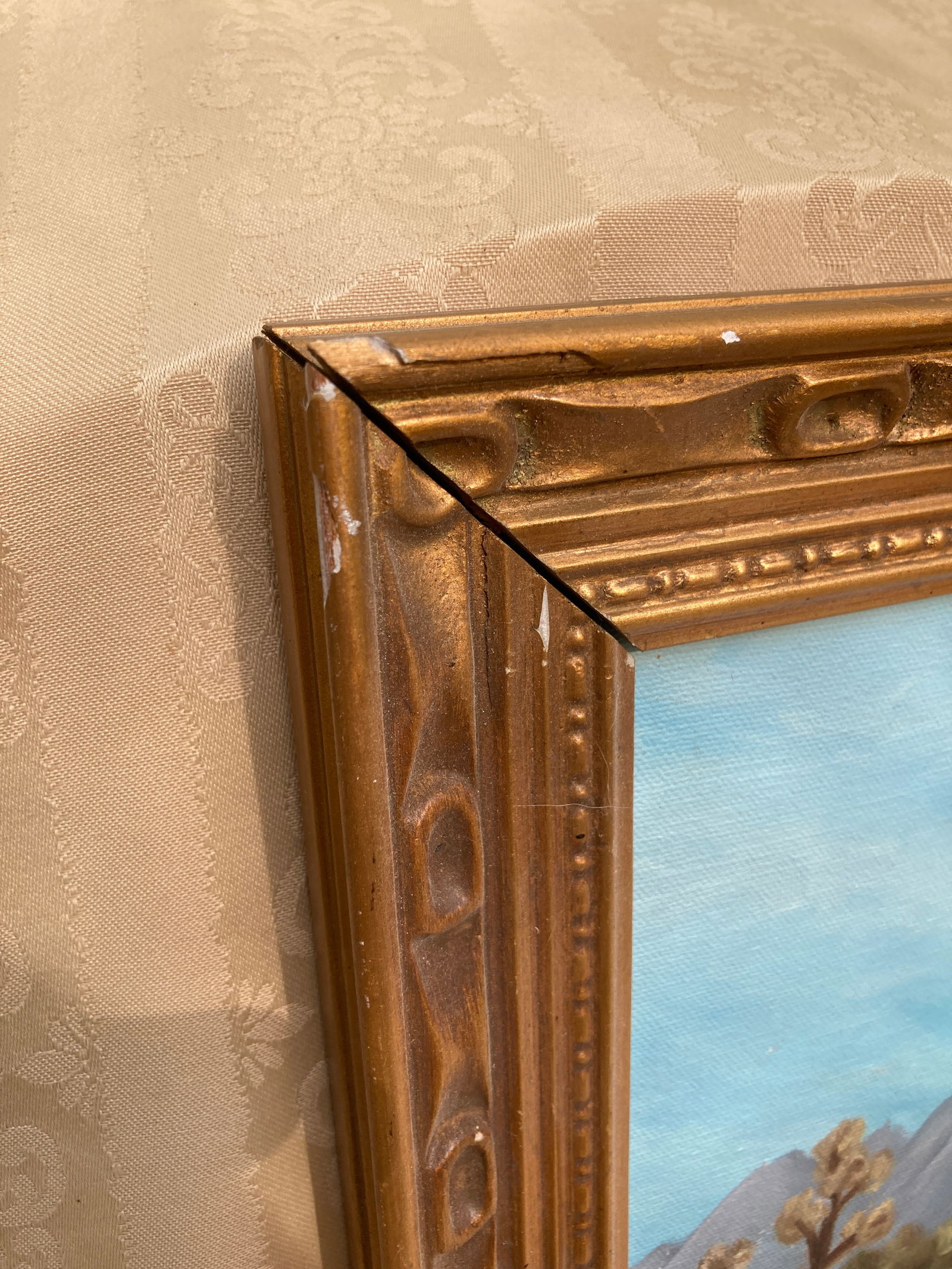 1973 Original Desert Landscape Oil Painting by Roger Kuntz, Framed - 10