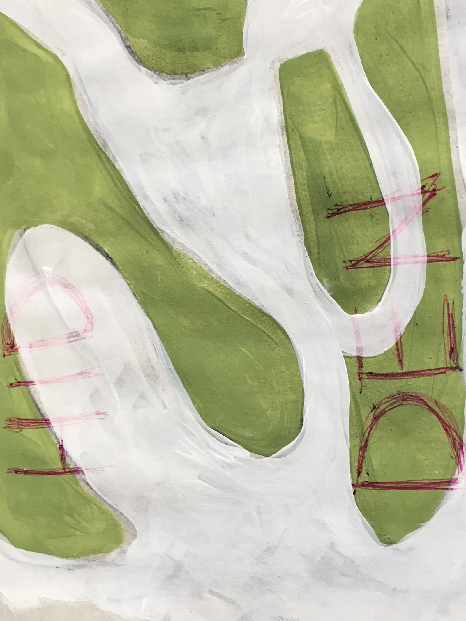 Hid Den Contemporary Conceptual Abstract Painting by CL Auker - 4