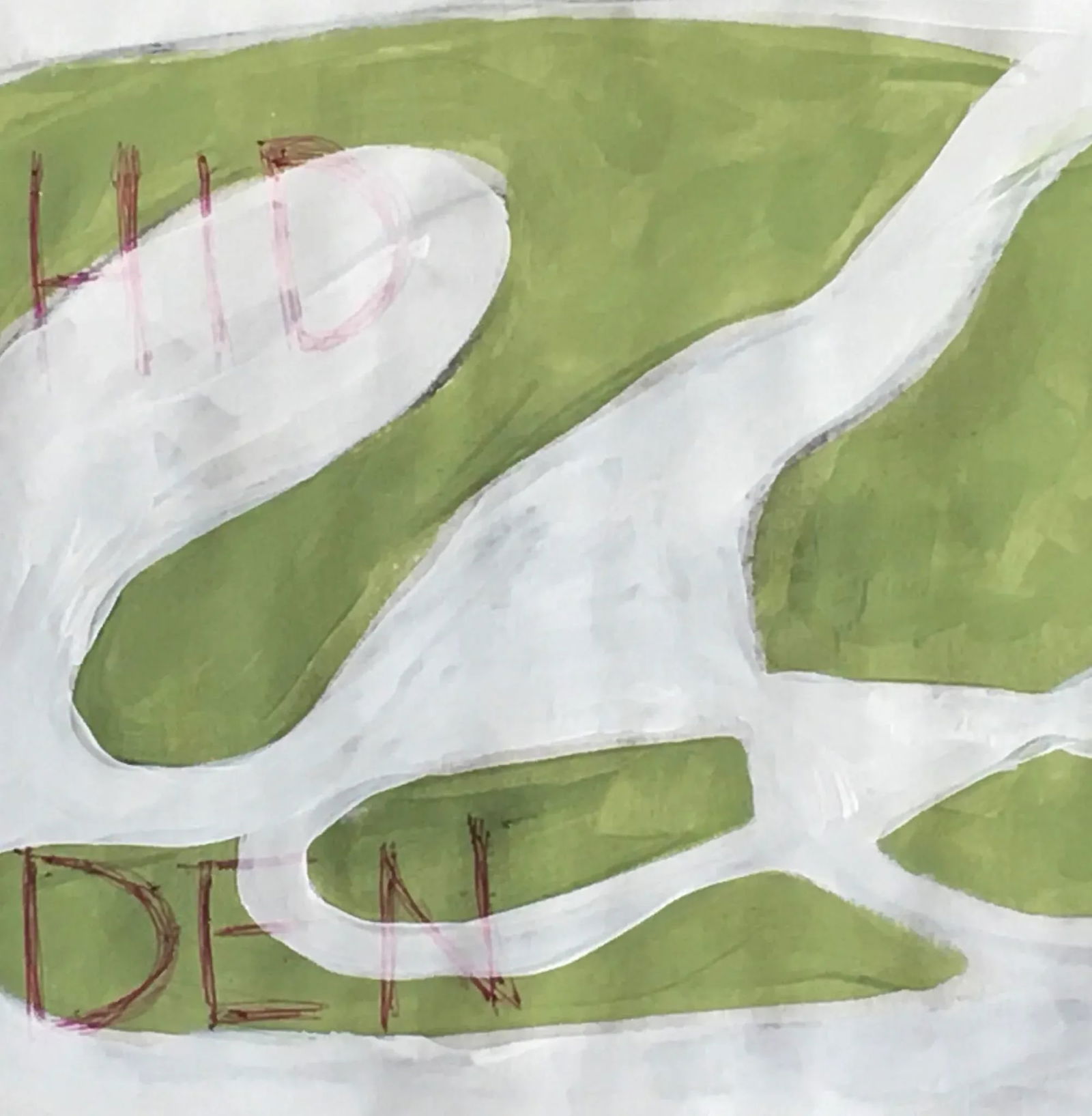 Hid Den Contemporary Conceptual Abstract Painting by CL Auker - 5