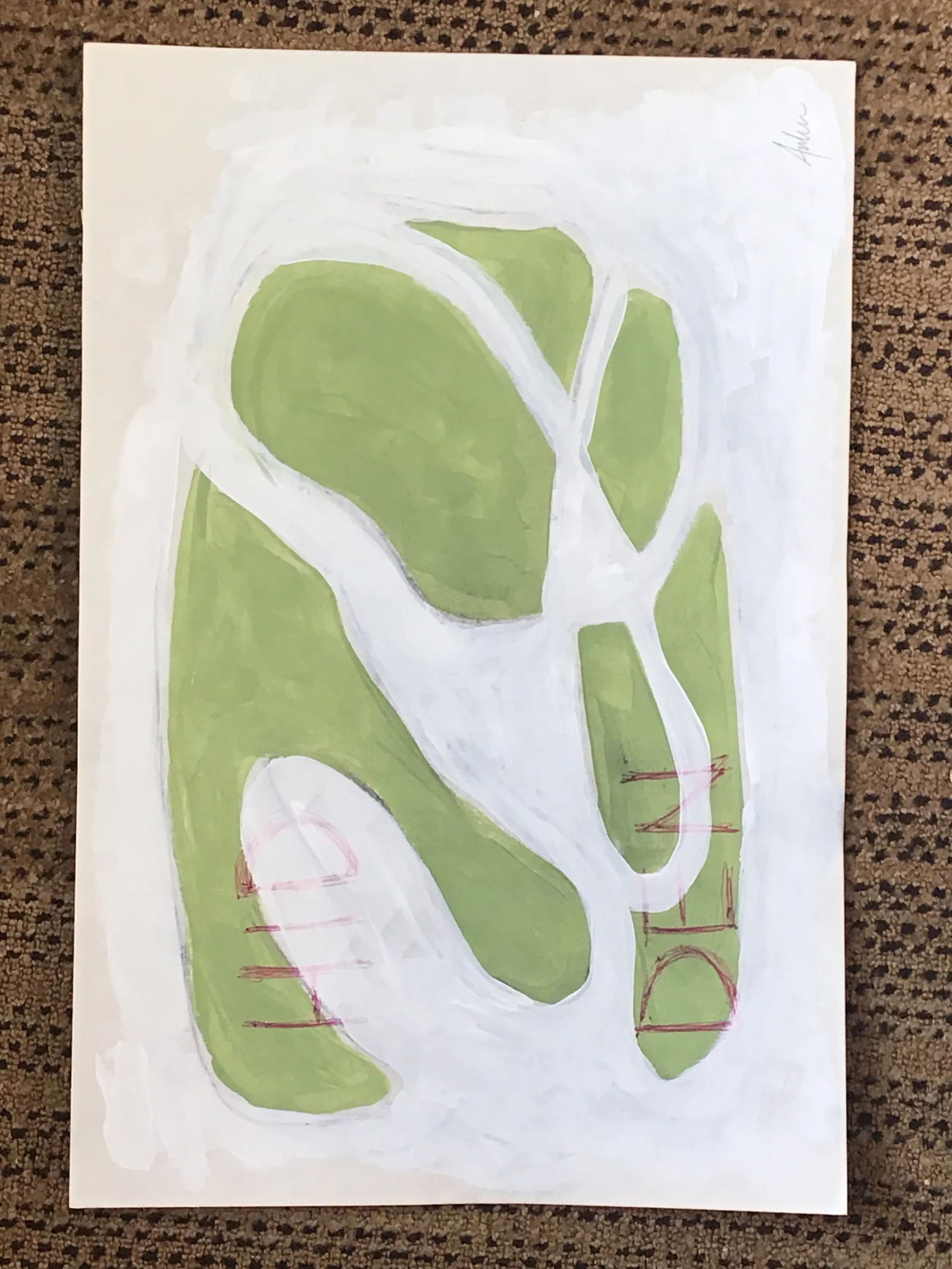 Hid Den Contemporary Conceptual Abstract Painting by CL Auker - 6