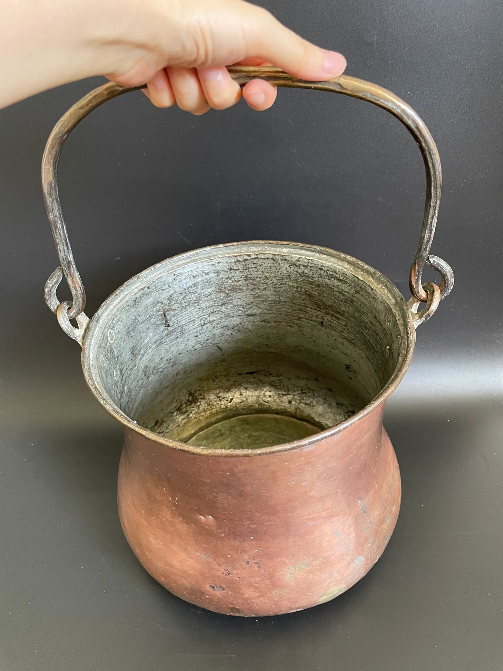 Antique 19th Century Persian Tinned Copper Cauldron - 8