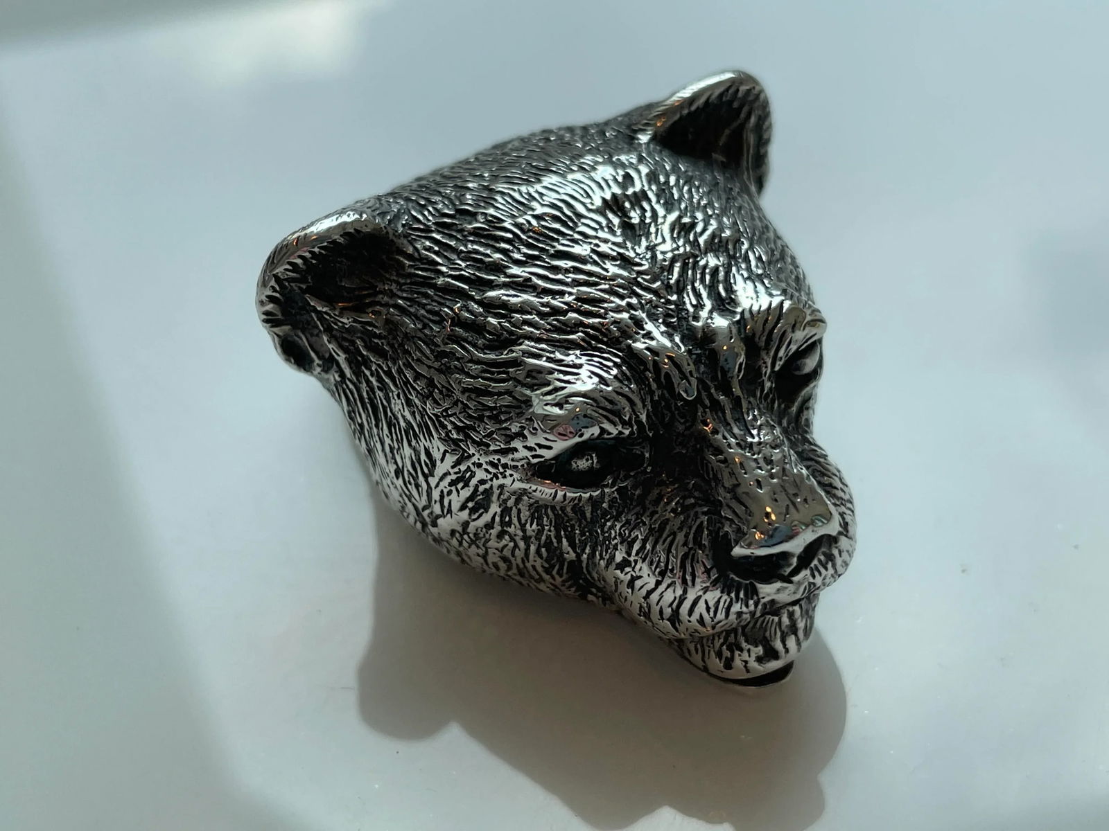 1940s Sterling Silver Panther Match Safe - 2