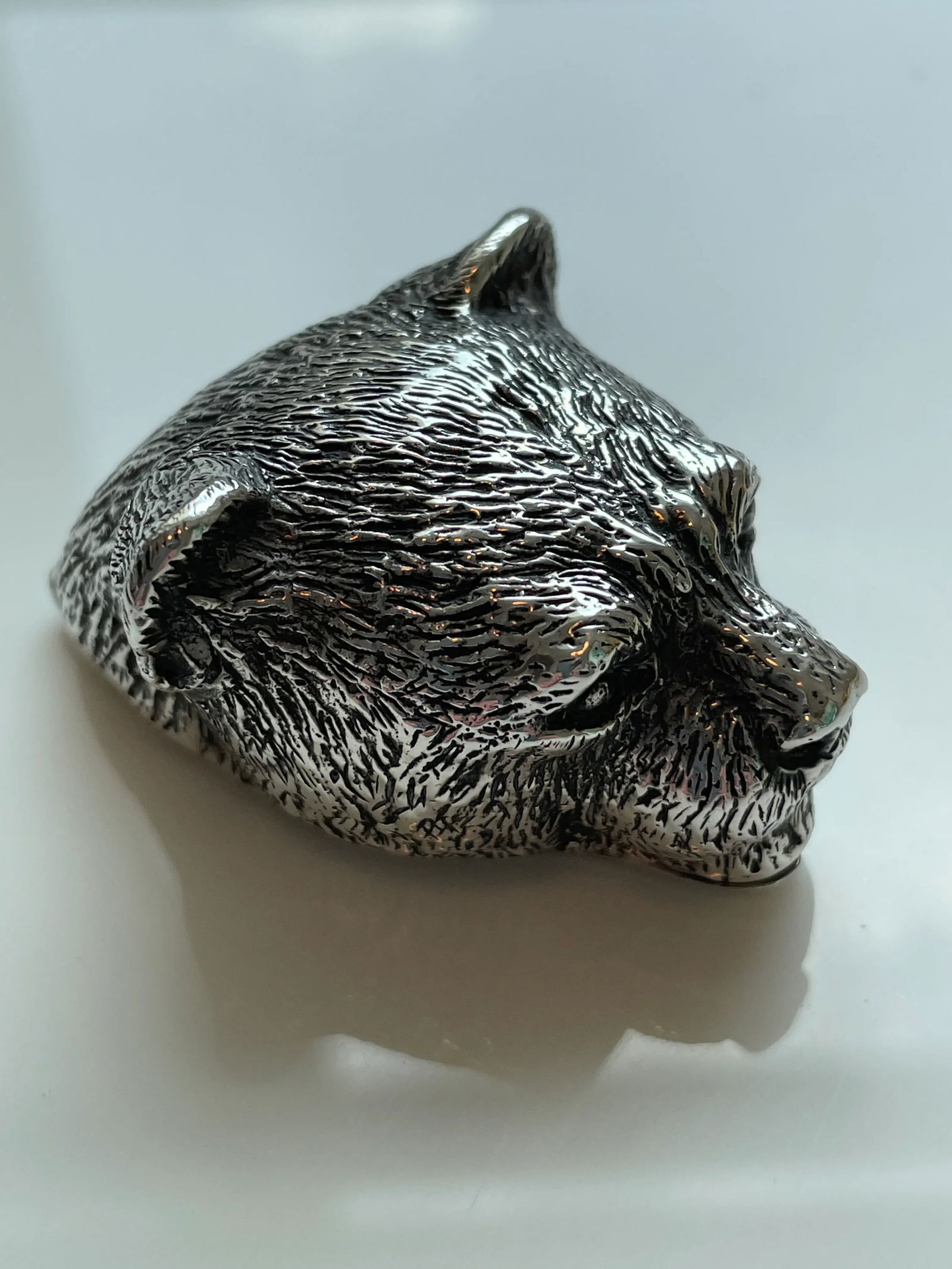 1940s Sterling Silver Panther Match Safe - 3