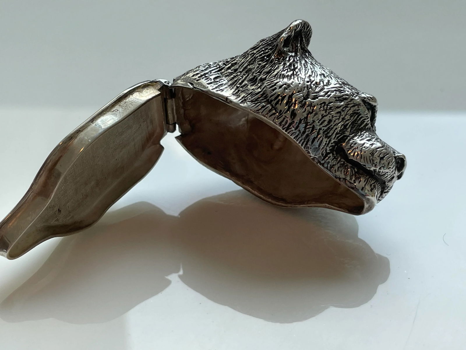 1940s Sterling Silver Panther Match Safe - 4