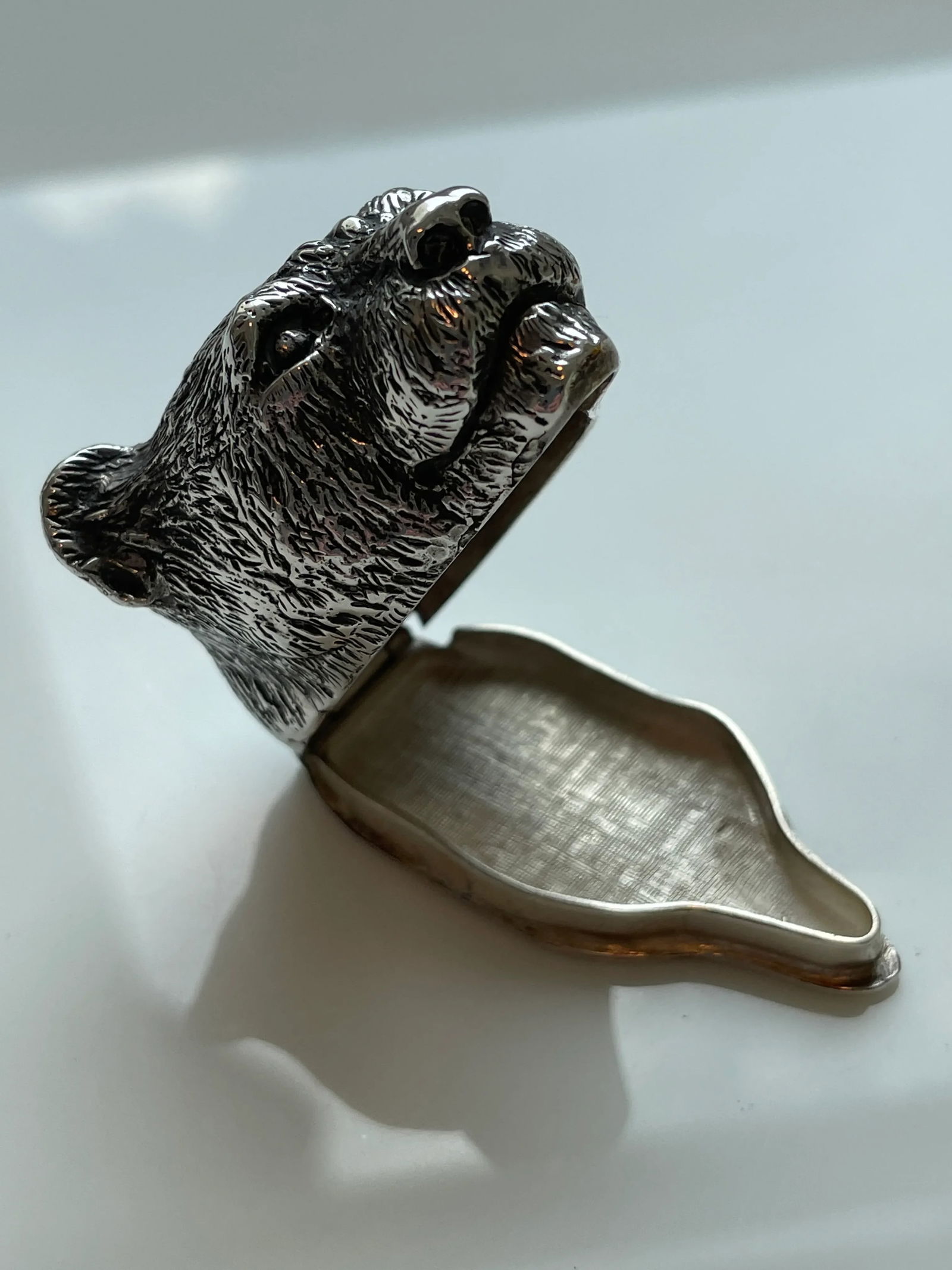 1940s Sterling Silver Panther Match Safe - 5