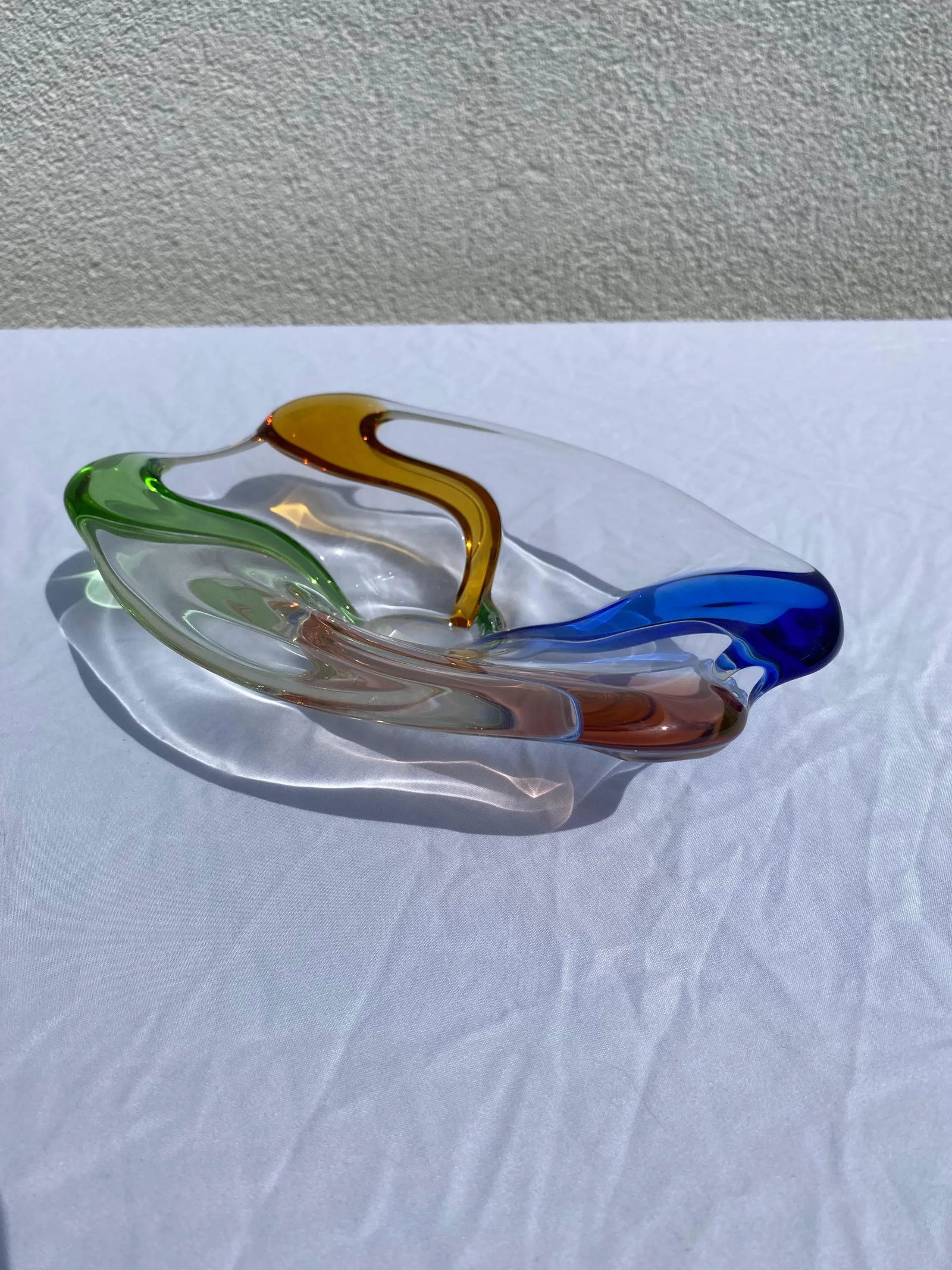 Vintage Mid 20th Century Multi Color Murano Style Bowl - 3