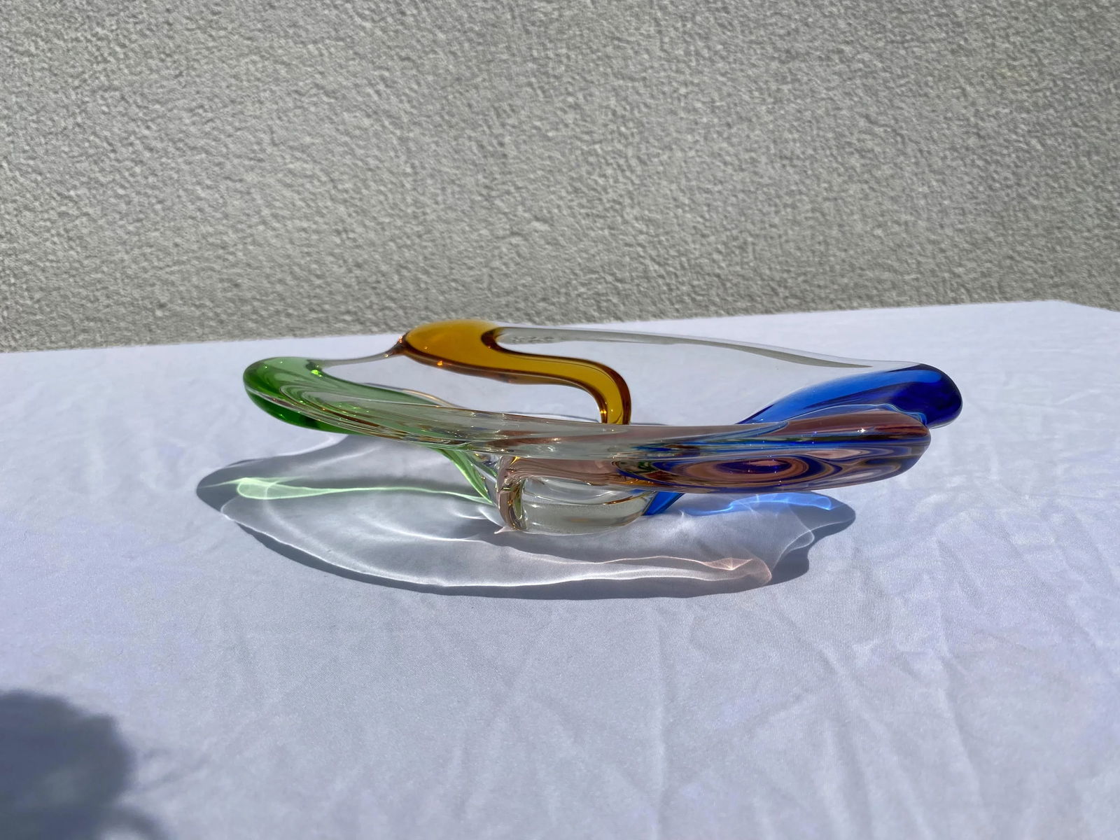 Vintage Mid 20th Century Multi Color Murano Style Bowl - 5