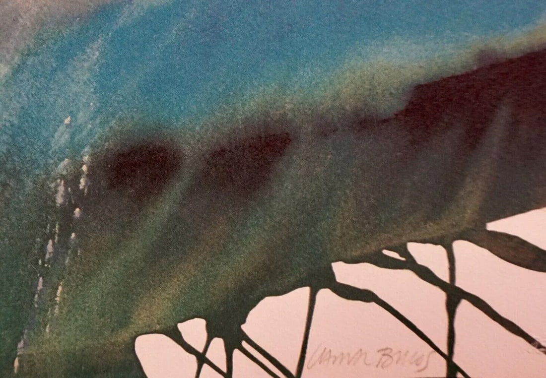 Late 20th Century Lamar Briggs Flower Coasas II Signed Screenprint - 2