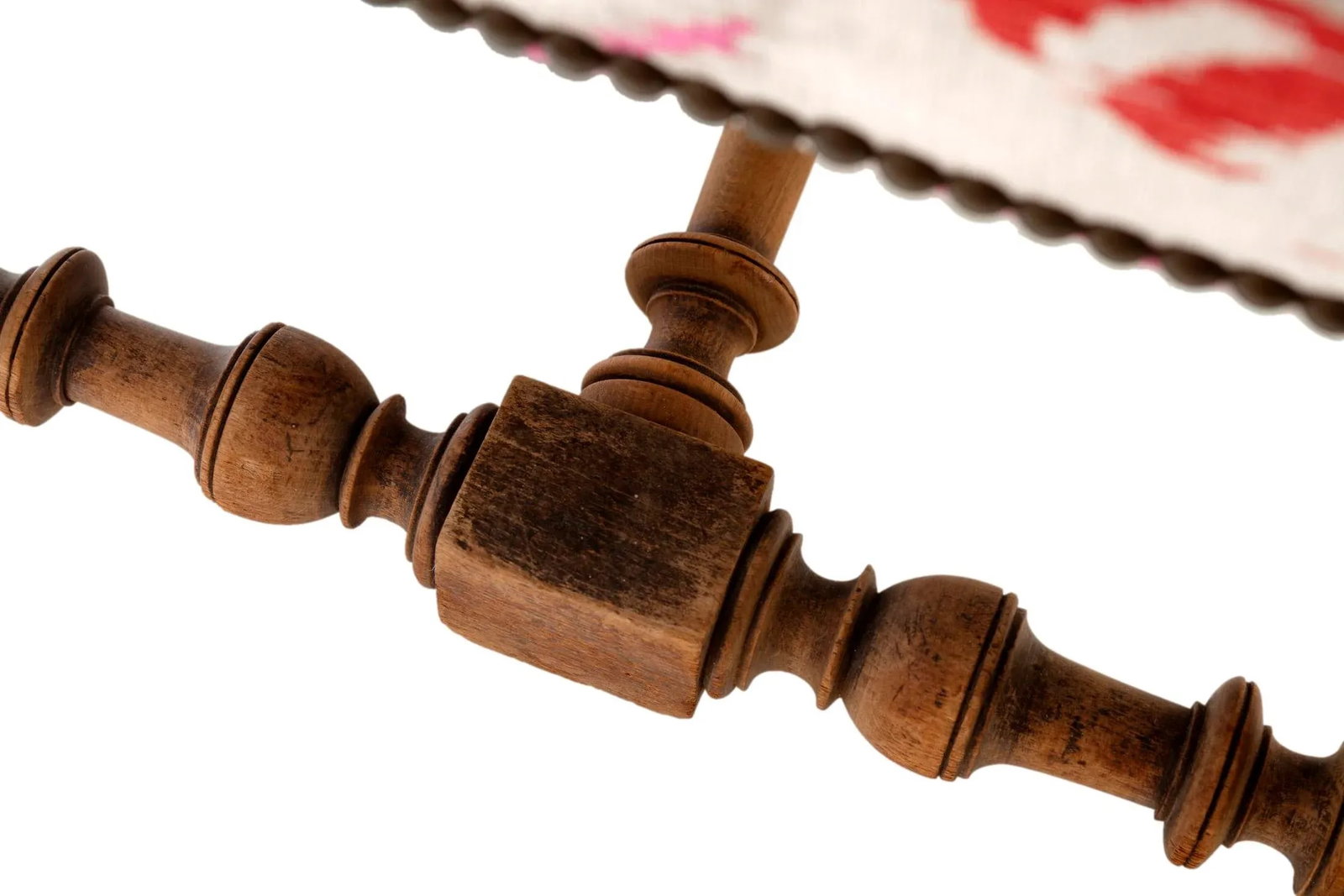 Mid 19th Century Ikat Throne Chair - 11