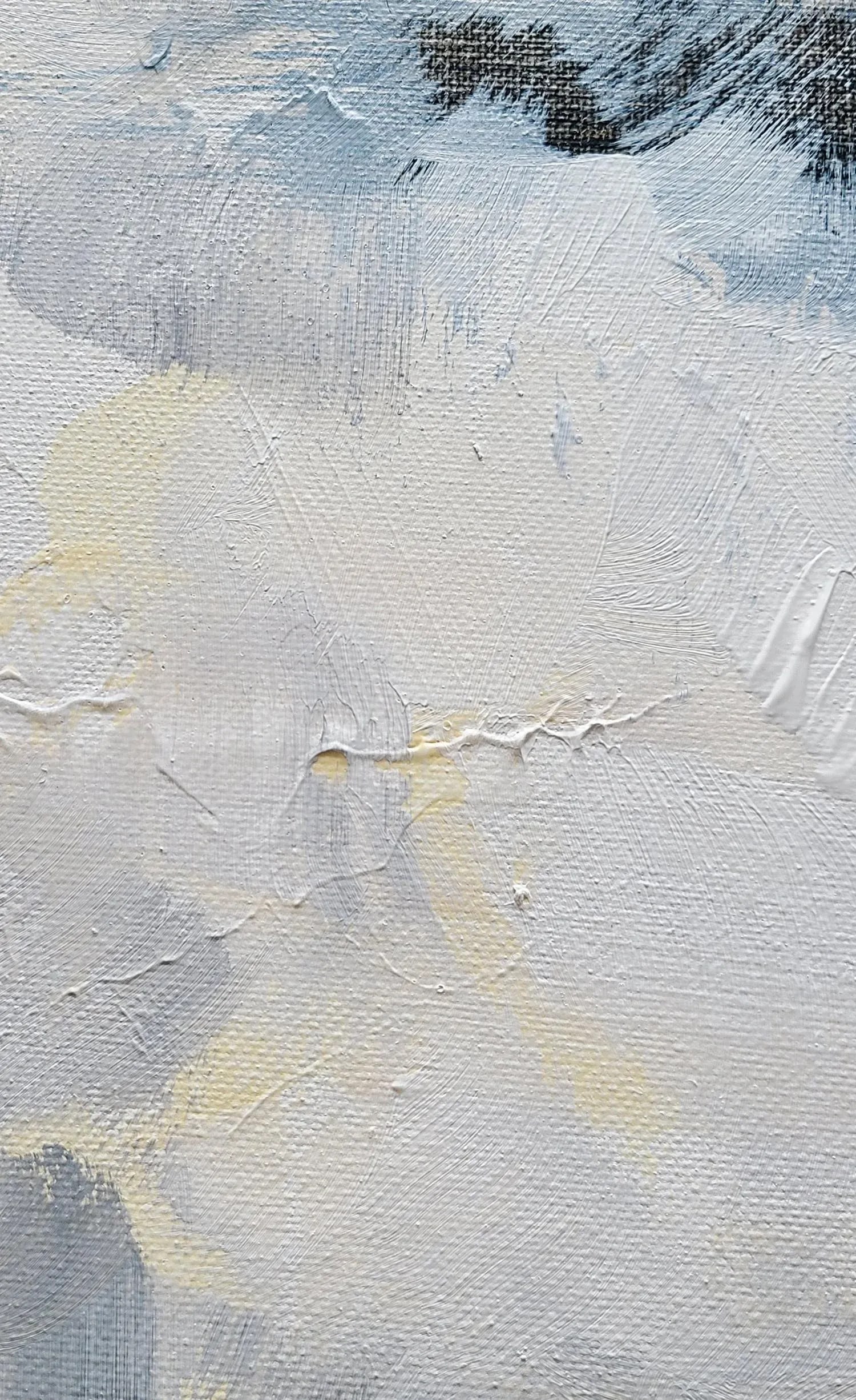 Large Original Abstract Canvas Wall Art Painting Black White Neutral - 4